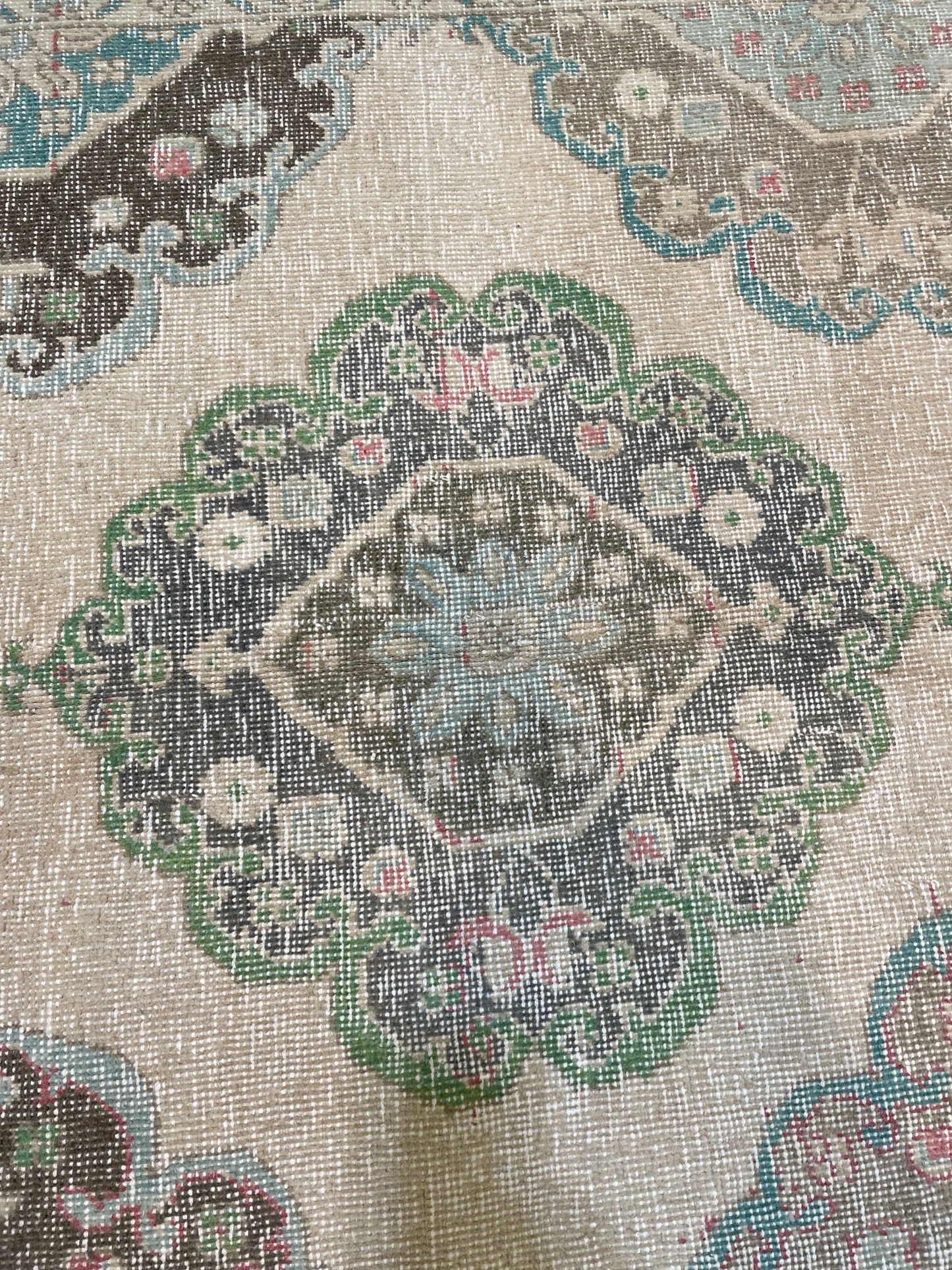 Hand-Knotted Wool Area Rug Turkish Oushak 4'8" x 8'4"