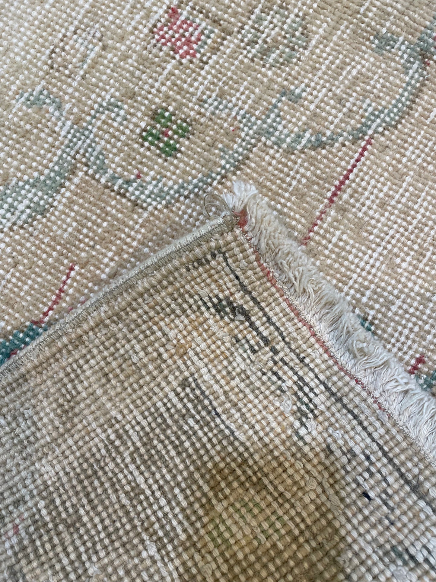Hand-Knotted Wool Area Rug Turkish Oushak 4'8" x 8'4"