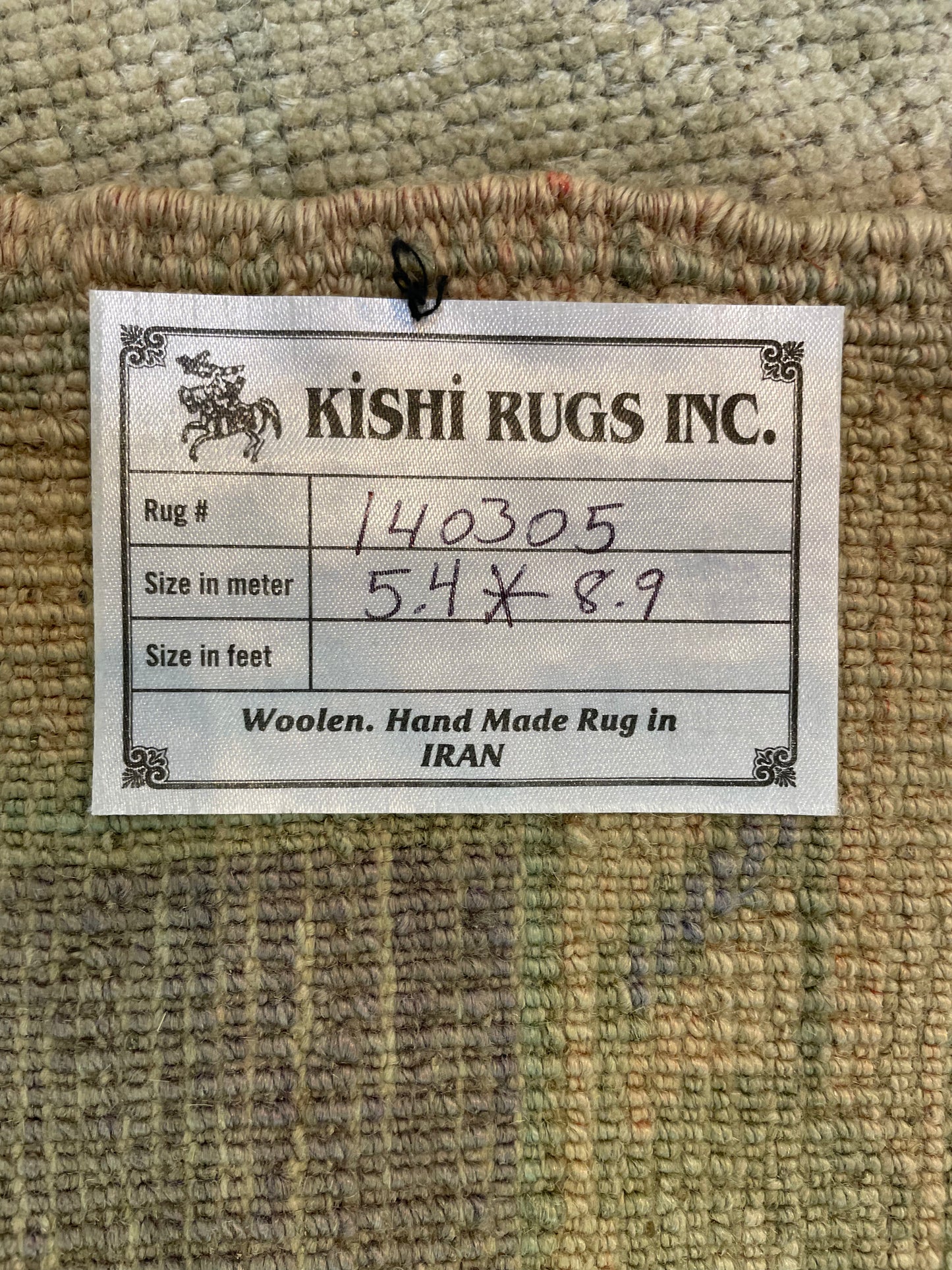 Hand-Knotted Wool Area Rug Turkish Oushak 5'4" x 8'9"