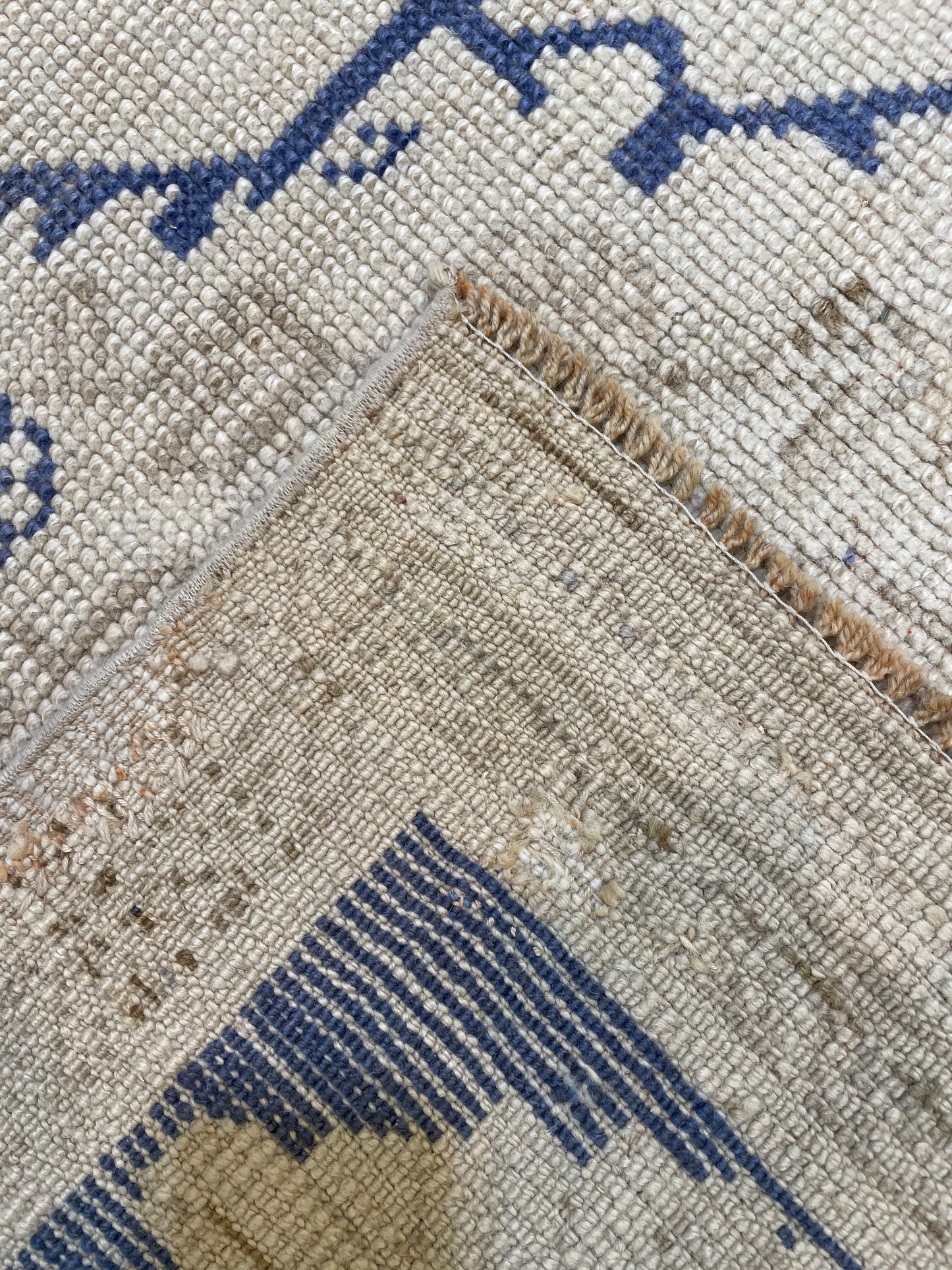 Hand-Knotted Wool Area Rug Turkish Oushak 7'1" x 8'9"