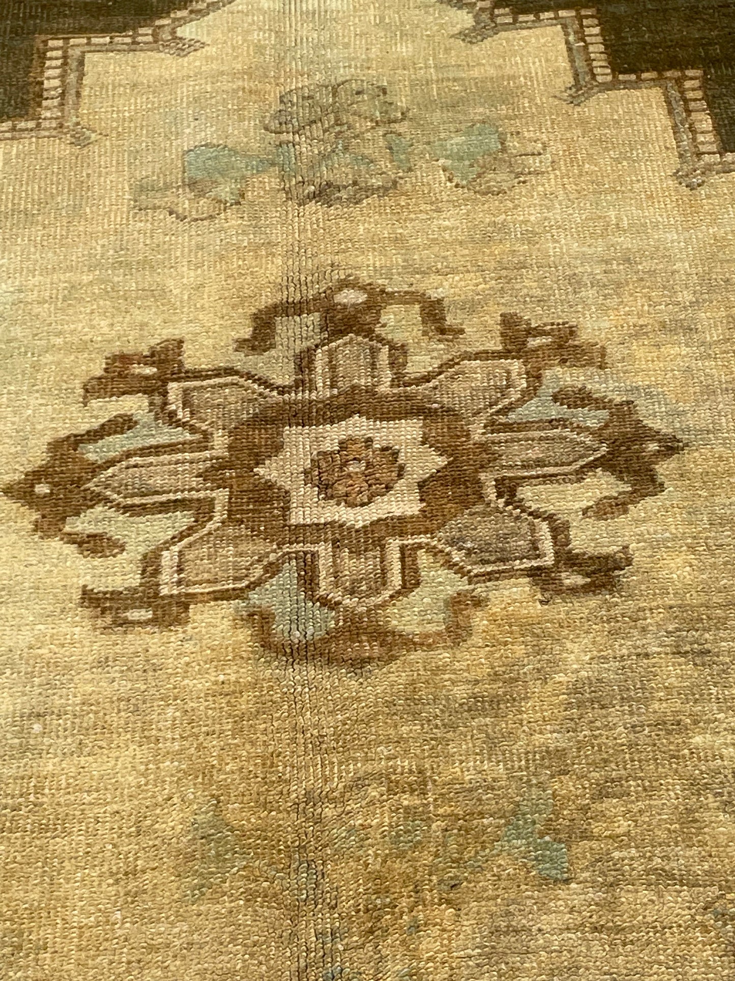 Hand-Knotted Wool Gallery Size Turkish Oushak 6'3" x 10'
