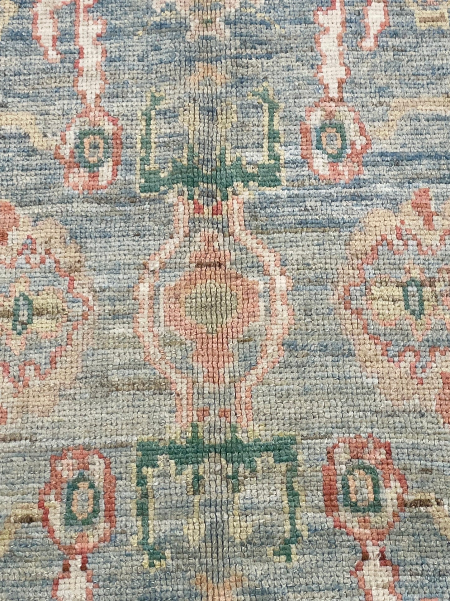 Hand-Knotted Wool Area Rug Turkish Oushak 6' x 9'5"
