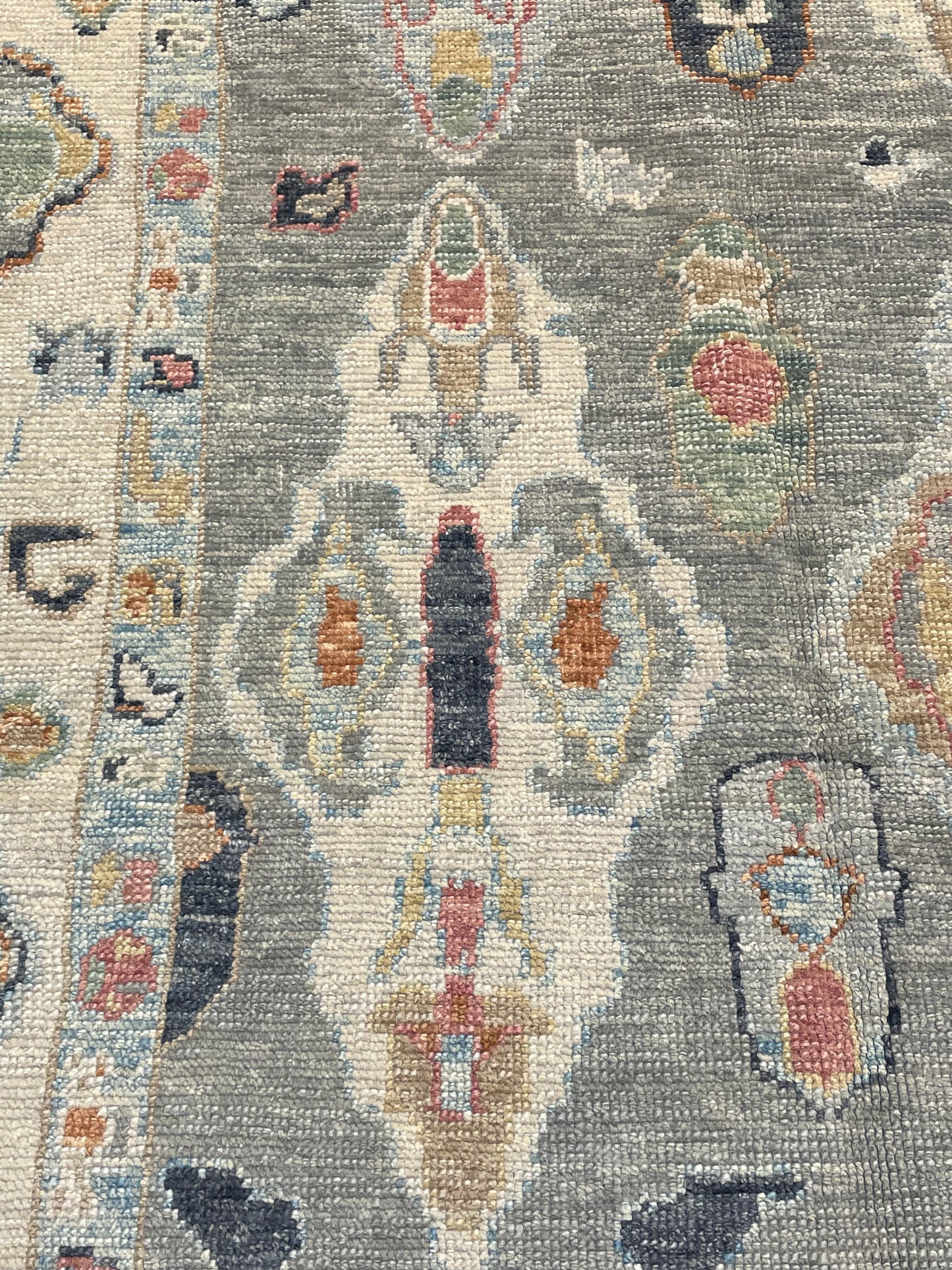 Hand-Knotted Wool Area Rug Turkish Oushak 6'4" x 9'6"