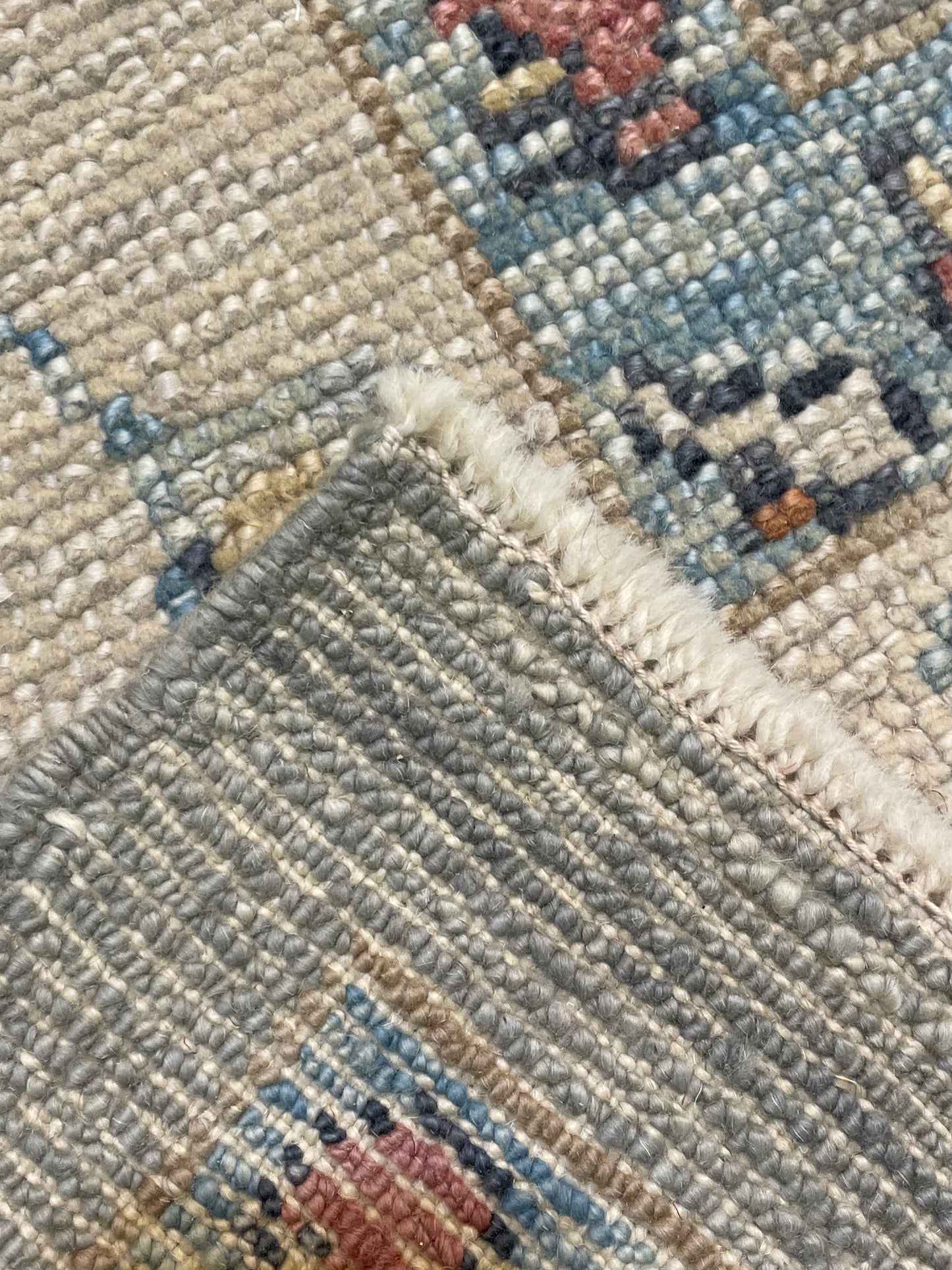 Hand-Knotted Wool Area Rug Turkish Oushak 6'4" x 9'6"