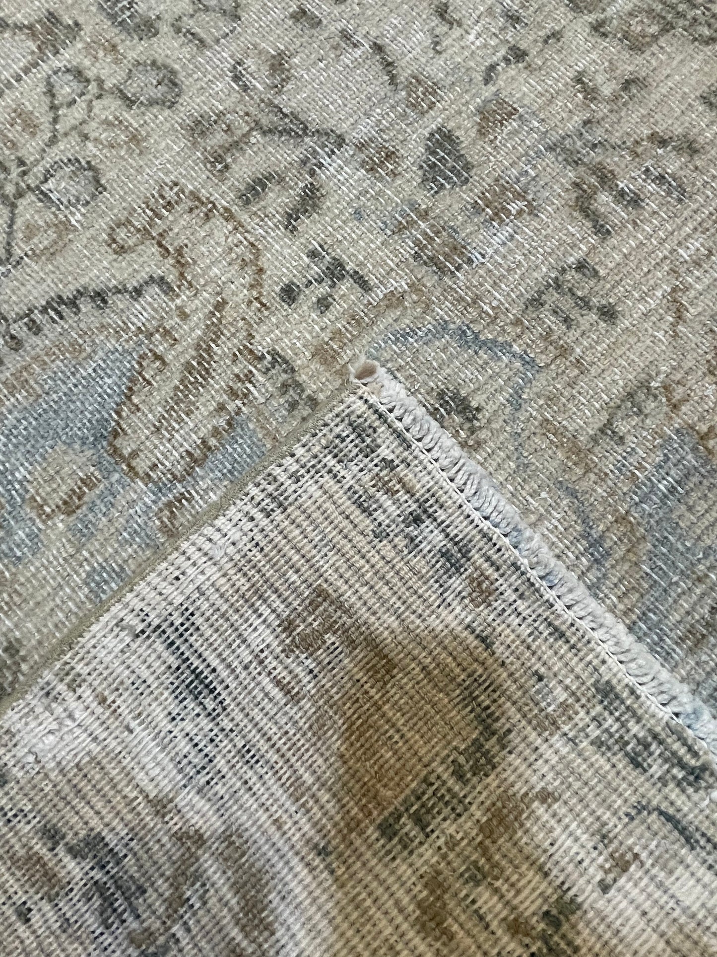 Hand-Knotted Wool Area Rug Turkish Oushak 6'3" x 9'8"