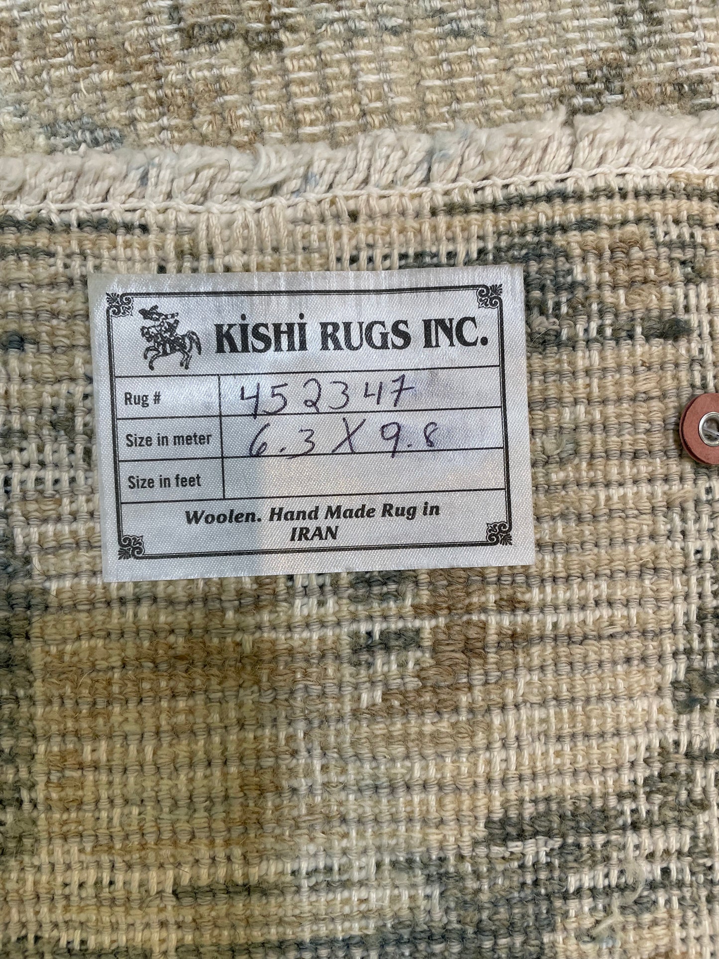Hand-Knotted Wool Area Rug Turkish Oushak 6'3" x 9'8"