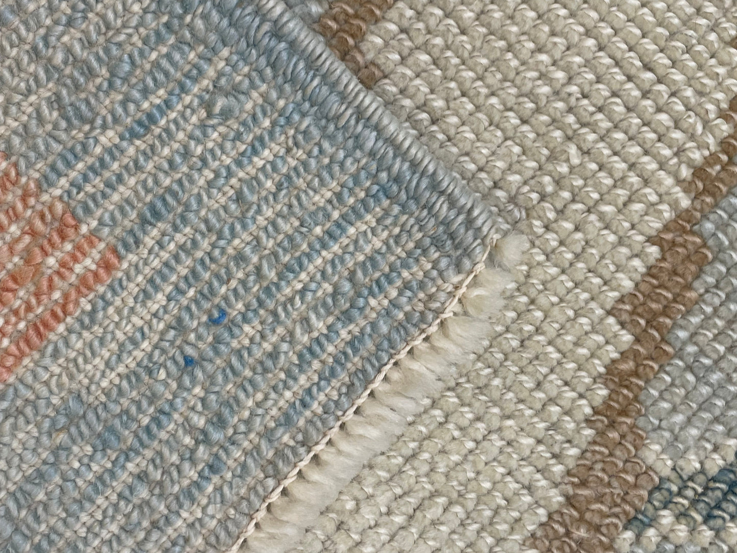 Hand-Knotted Wool Area Rug Turkish Oushak 6' x 9'2"