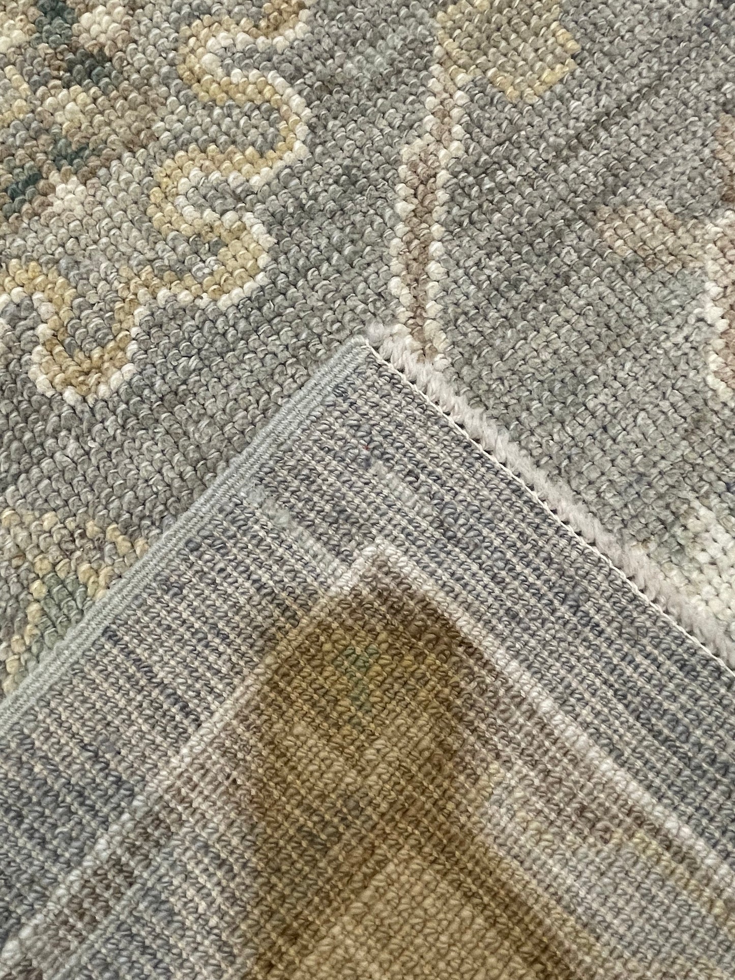 Hand-Knotted Wool Area Rug Turkish Oushak 6'6" x 9'2"