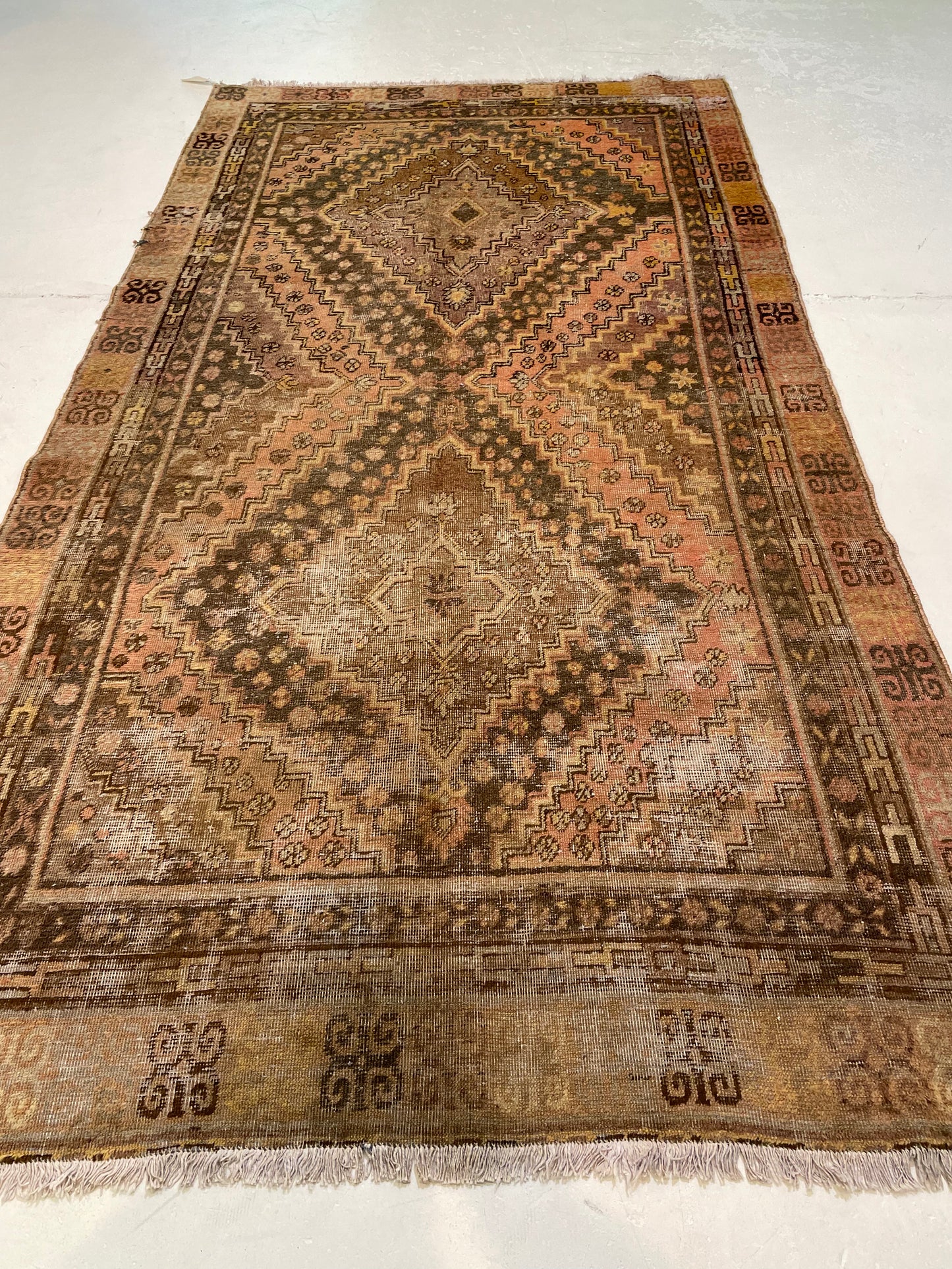 Hand-Knotted Wool Area Rug Chinese Khotan 5'3" x 10'2"