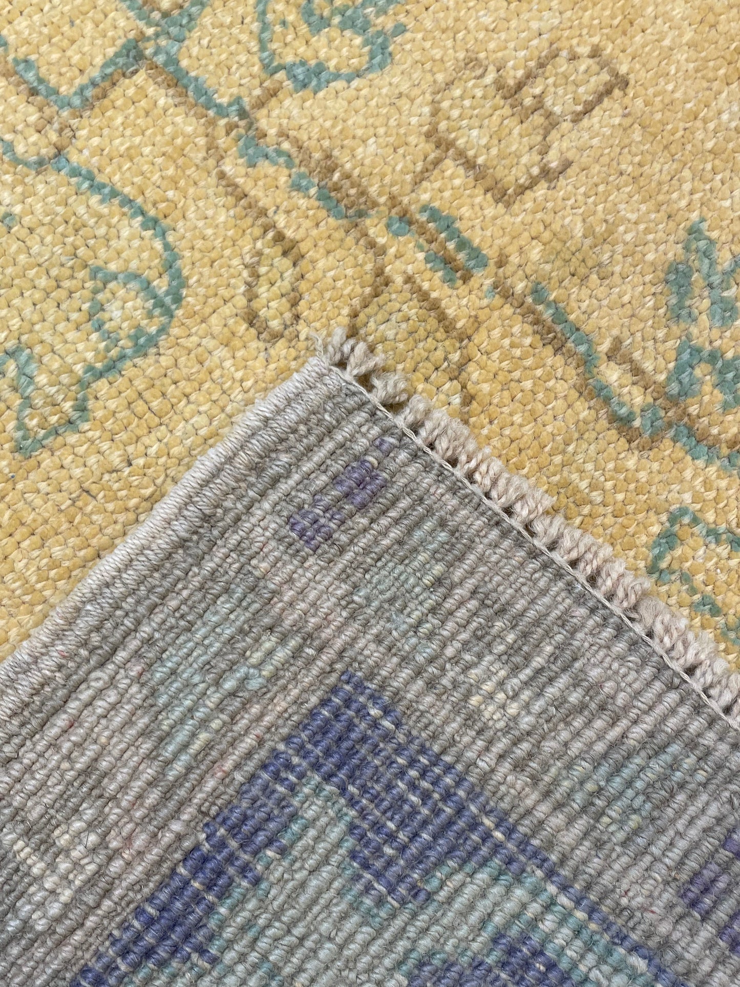 Hand-Knotted Wool Area Rug Turkish Oushak 4'9" x 8'8"