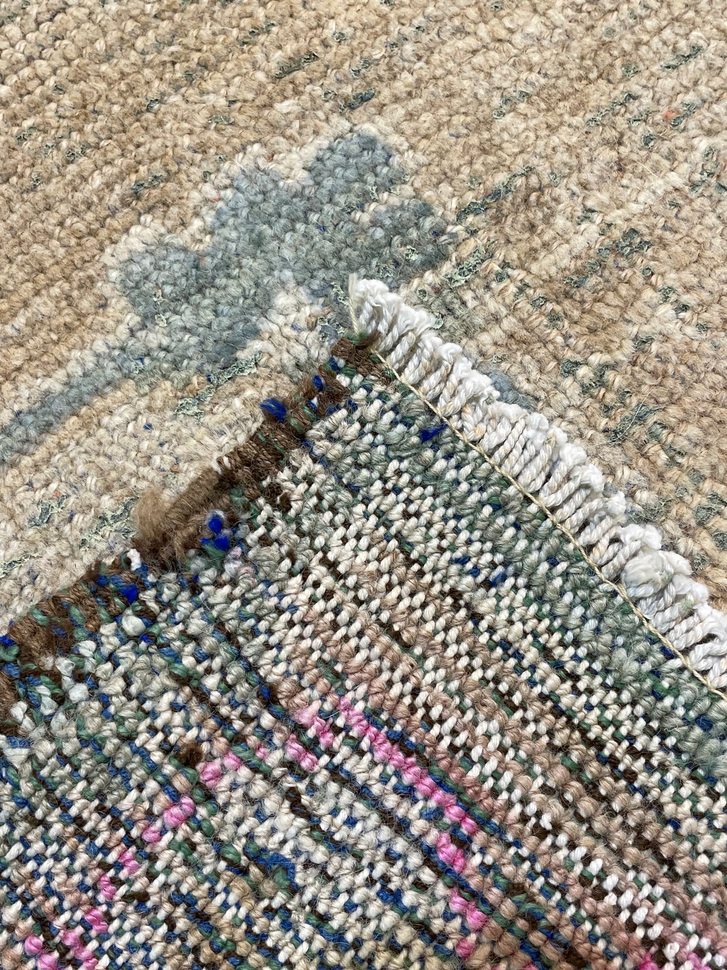 Hand-Knotted Wool Area Rug Turkish Oushak 6'1" x 10'7"
