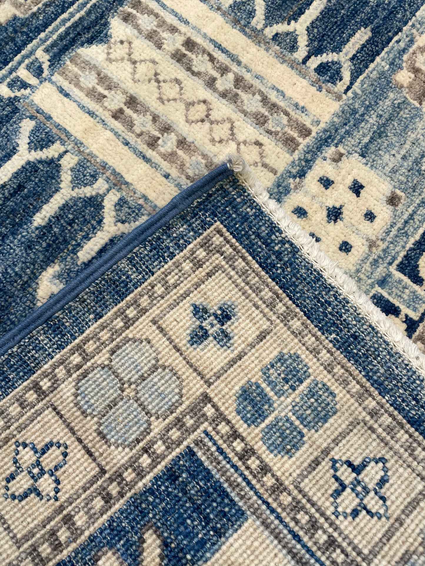 Hand-Knotted Wool Area Rug Turkish Oushak 6'1" x 8'11"