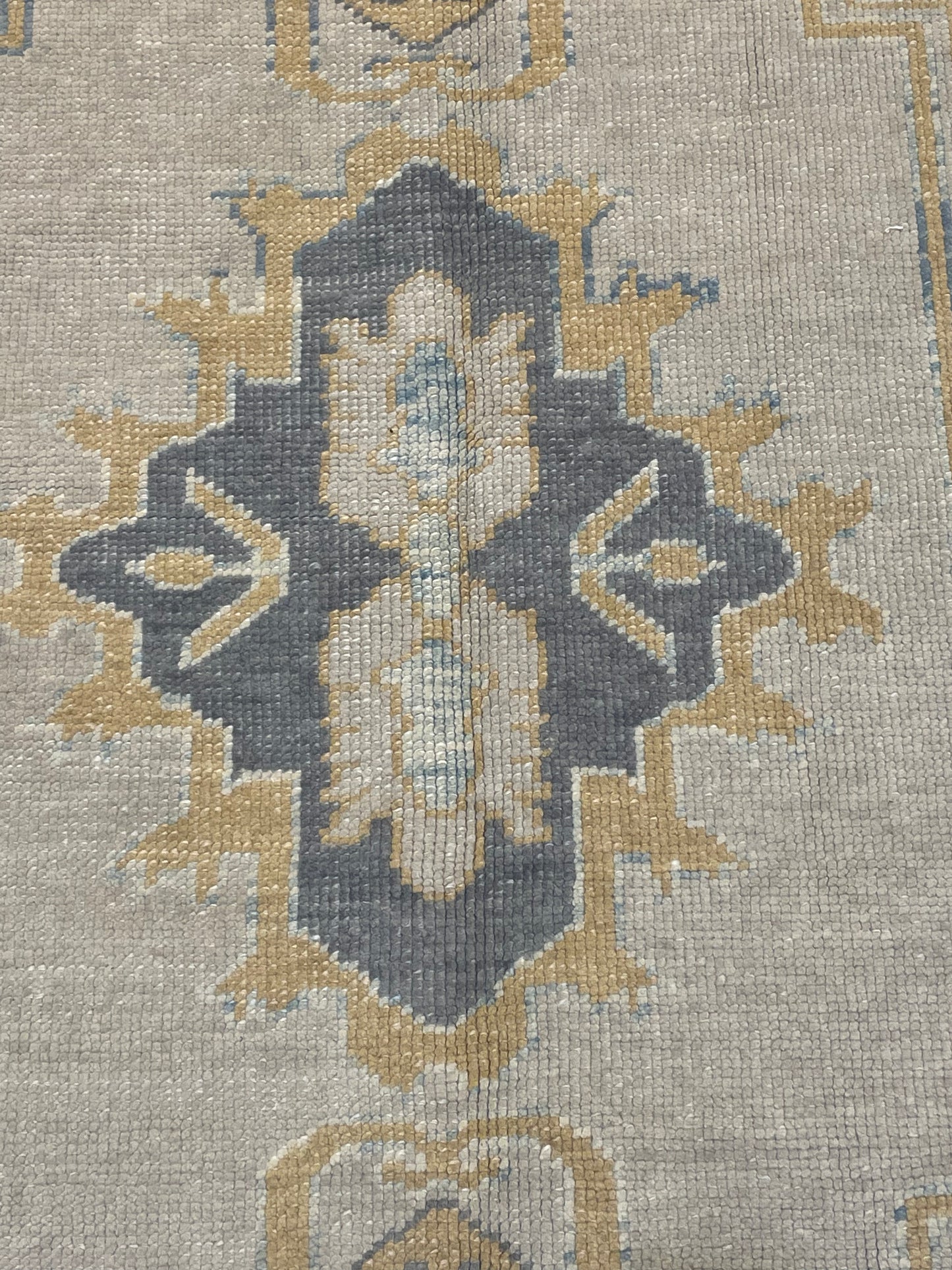 Hand-Knotted Wool Area Rug Turkish Oushak 5'1" x 7'1"