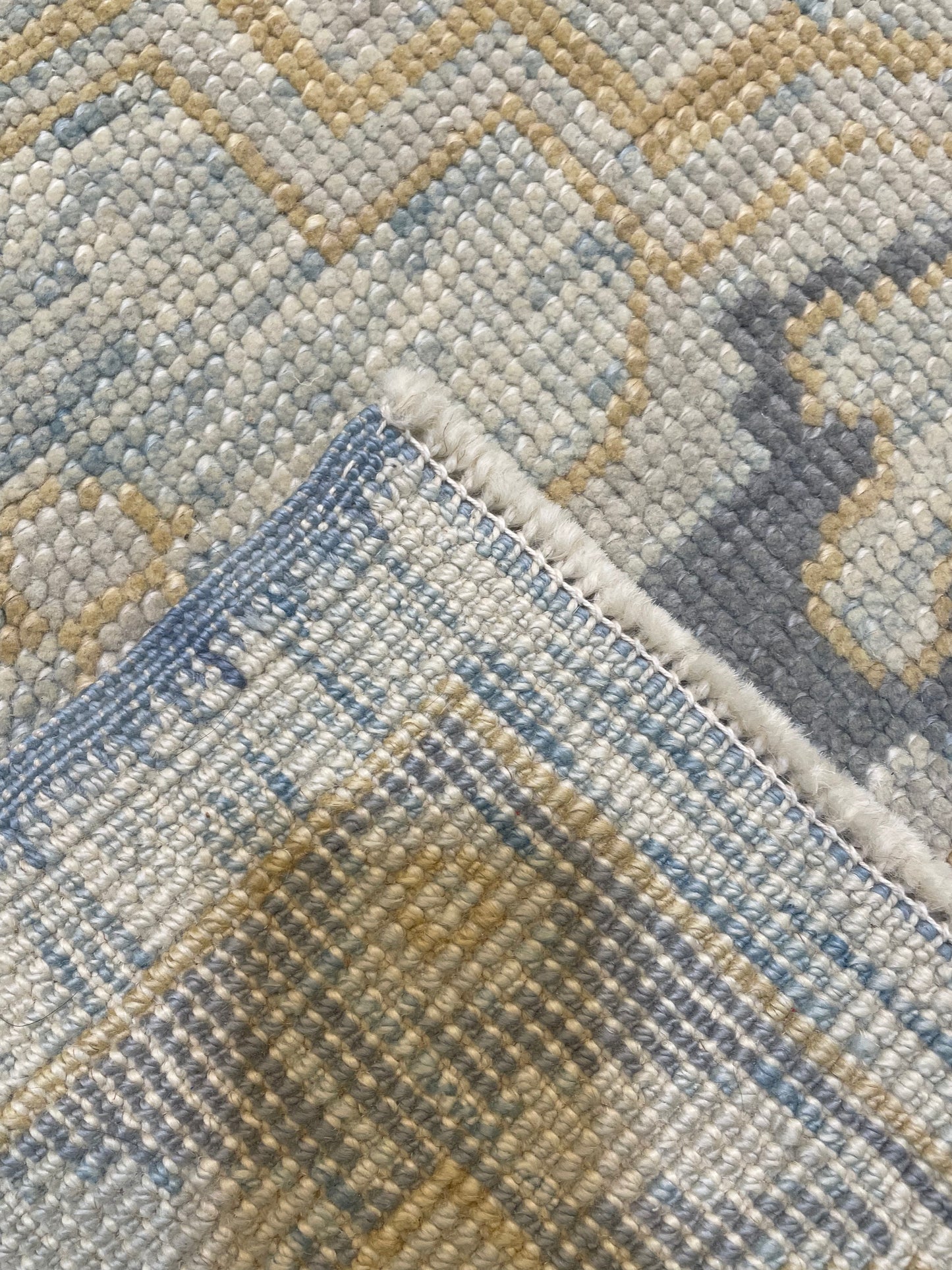 Hand-Knotted Wool Area Rug Turkish Oushak 5'1" x 7'1"
