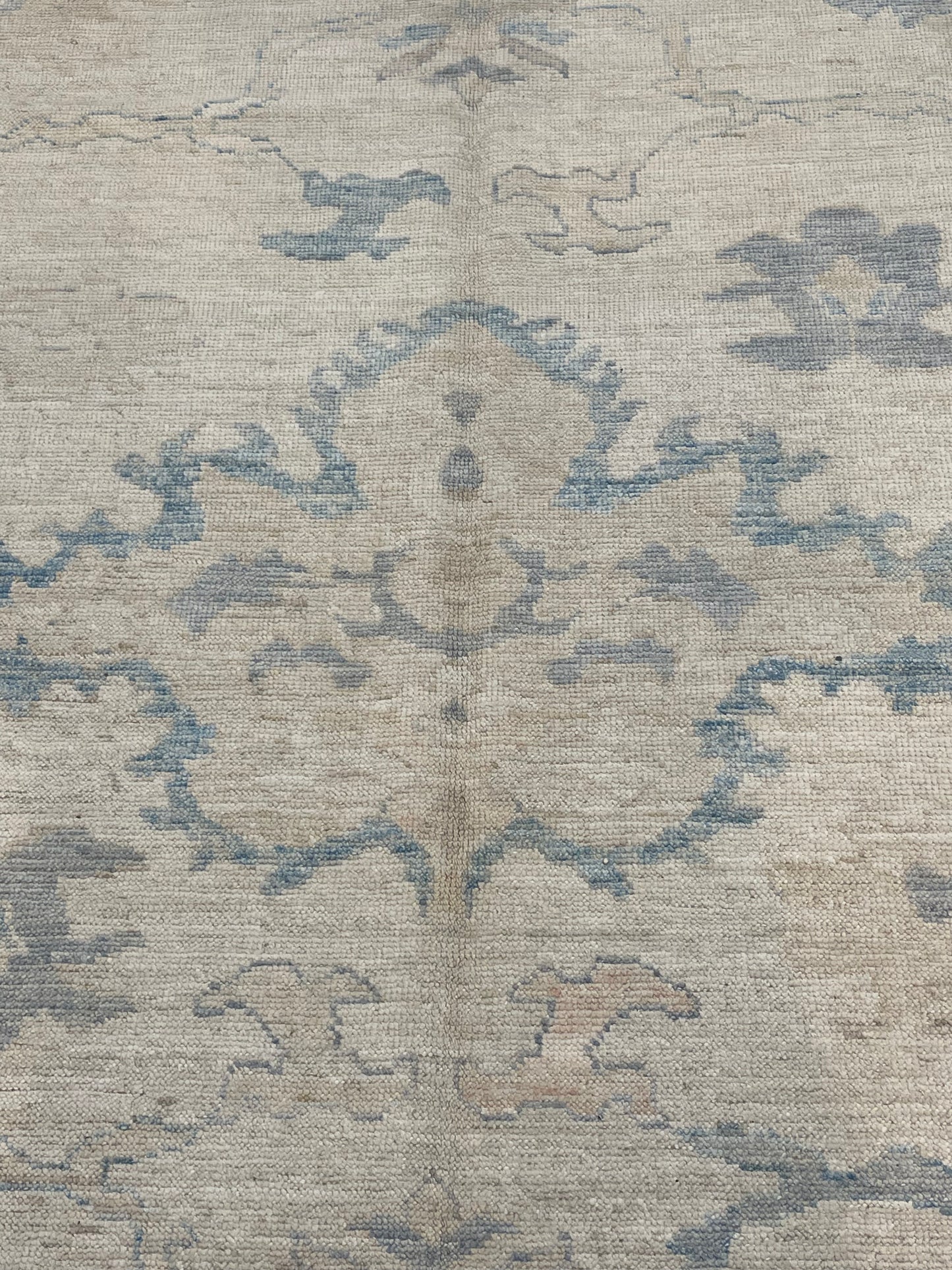 Hand-Knotted Wool Area Rug Turkish Oushak 6' x 8'11"