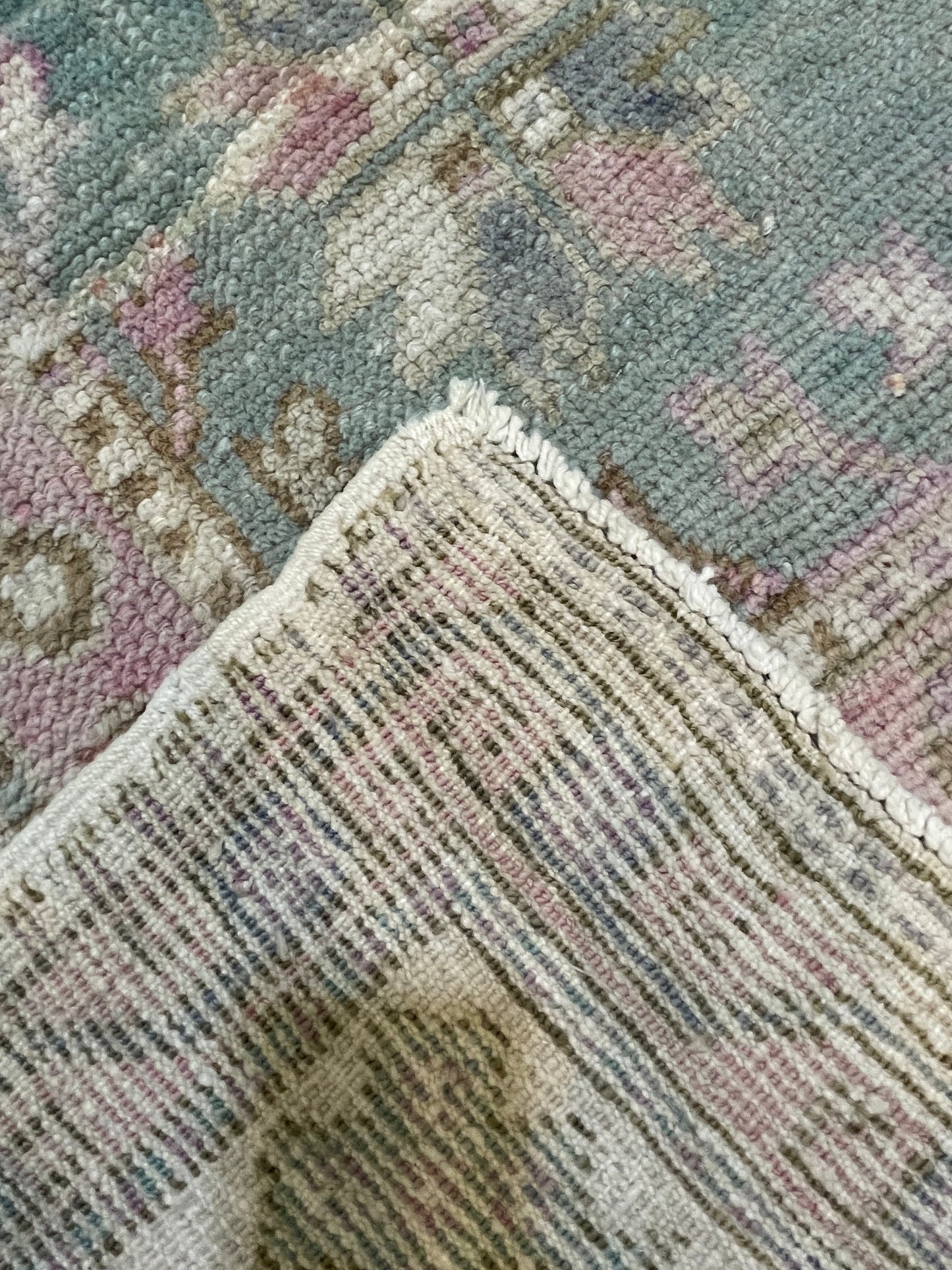 Hand-Knotted Wool Area Rug Turkish Oushak 5'10" x 8'9"