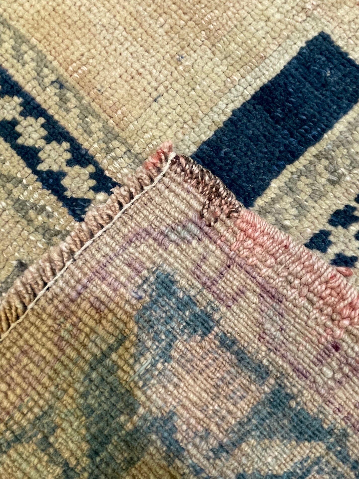 Hand-Knotted Wool Area Rug Turkish Oushak 5'2" x 9'
