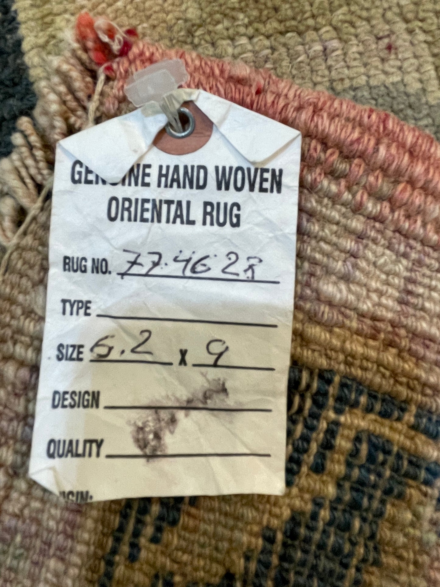 Hand-Knotted Wool Area Rug Turkish Oushak 5'2" x 9'