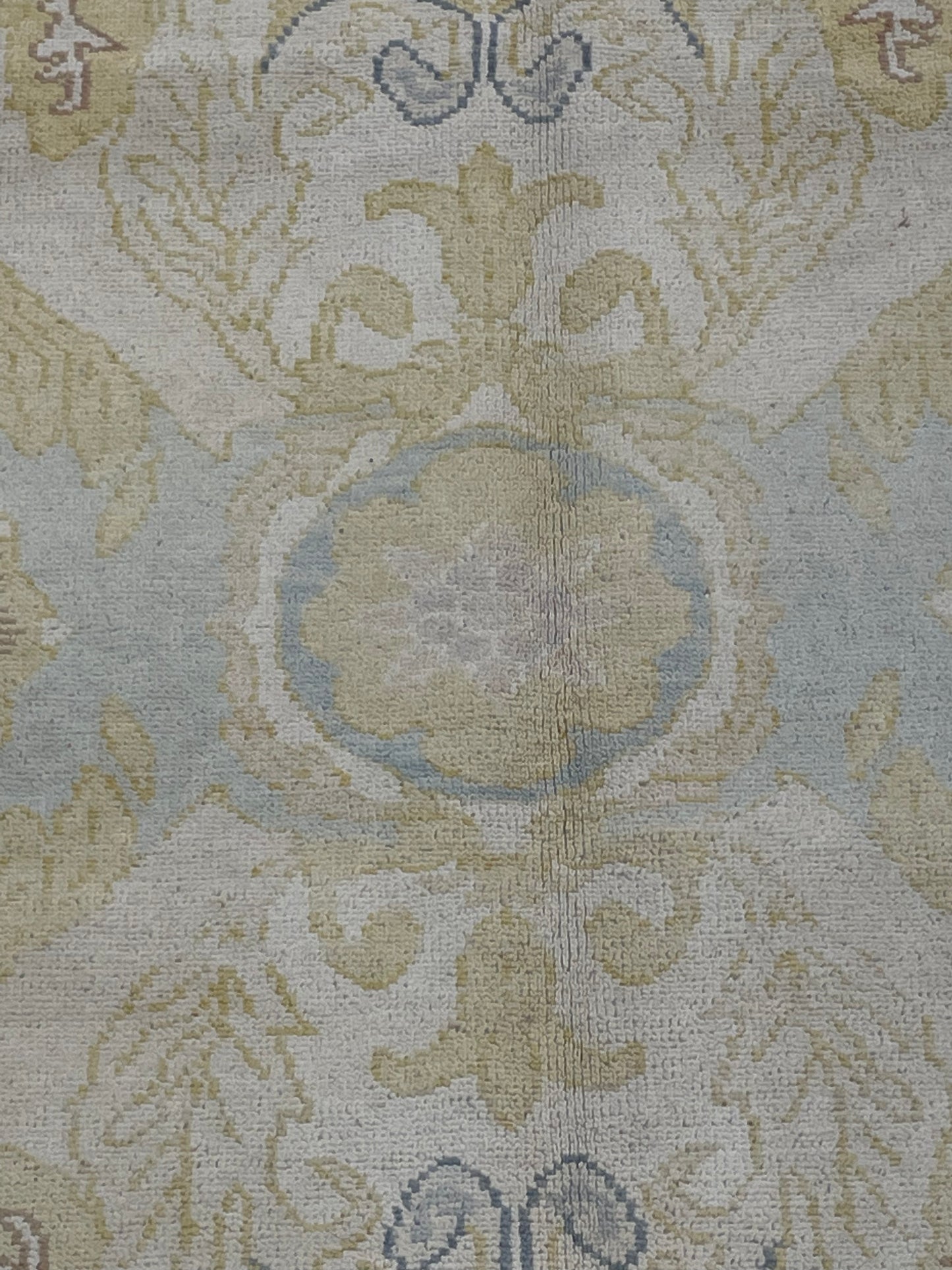 Hand-Knotted Wool Area Rug Turkish Oushak 6'3" x 8'7"