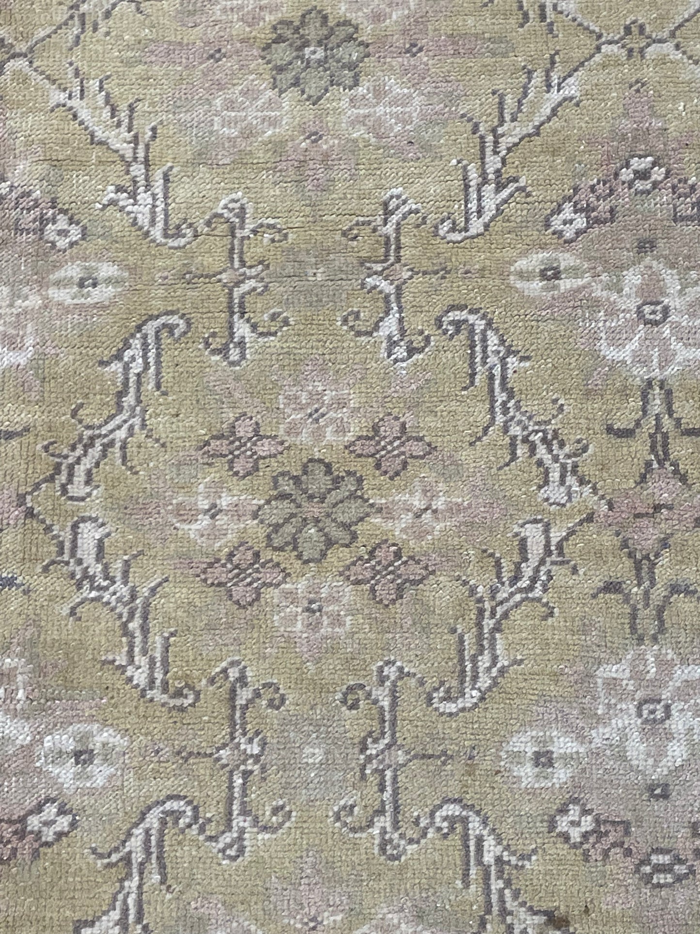 Hand-Knotted Wool Area Rug Turkish Oushak 6'4" x 9'5"