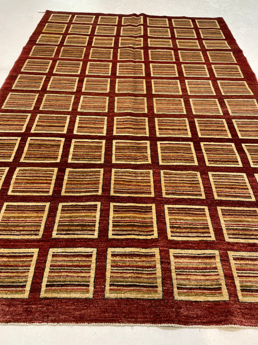 Hand-Knotted Wool Area Rug Turkish Oushak 5'10" x 8'8"