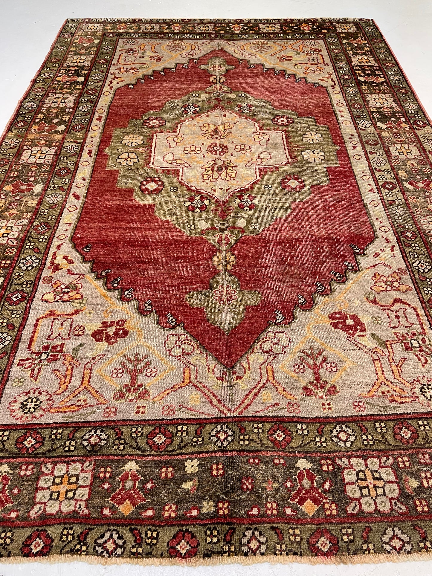 Hand-Knotted Wool Area Rug Turkish Oushak 5'10" x 8'9"