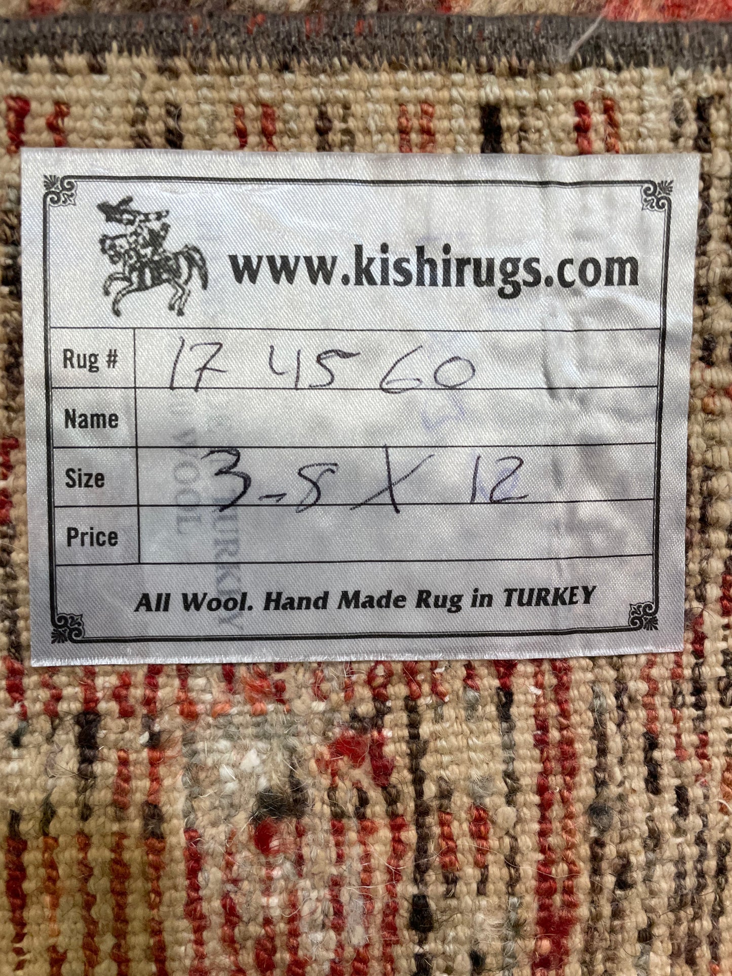 Hand-Knotted Wool Runner Turkish Oushak 3'8" x 12'