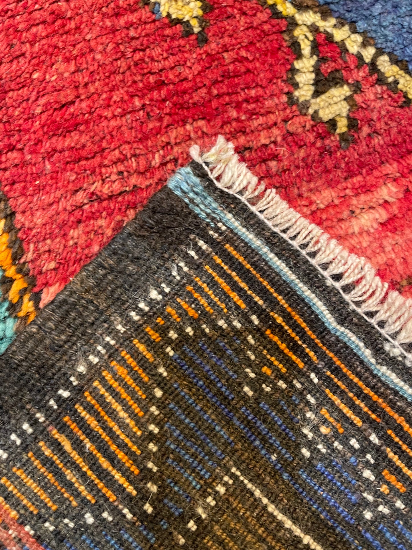 Hand-Knotted Wool Runner Turkish Oushak 4'3" x 9'5"