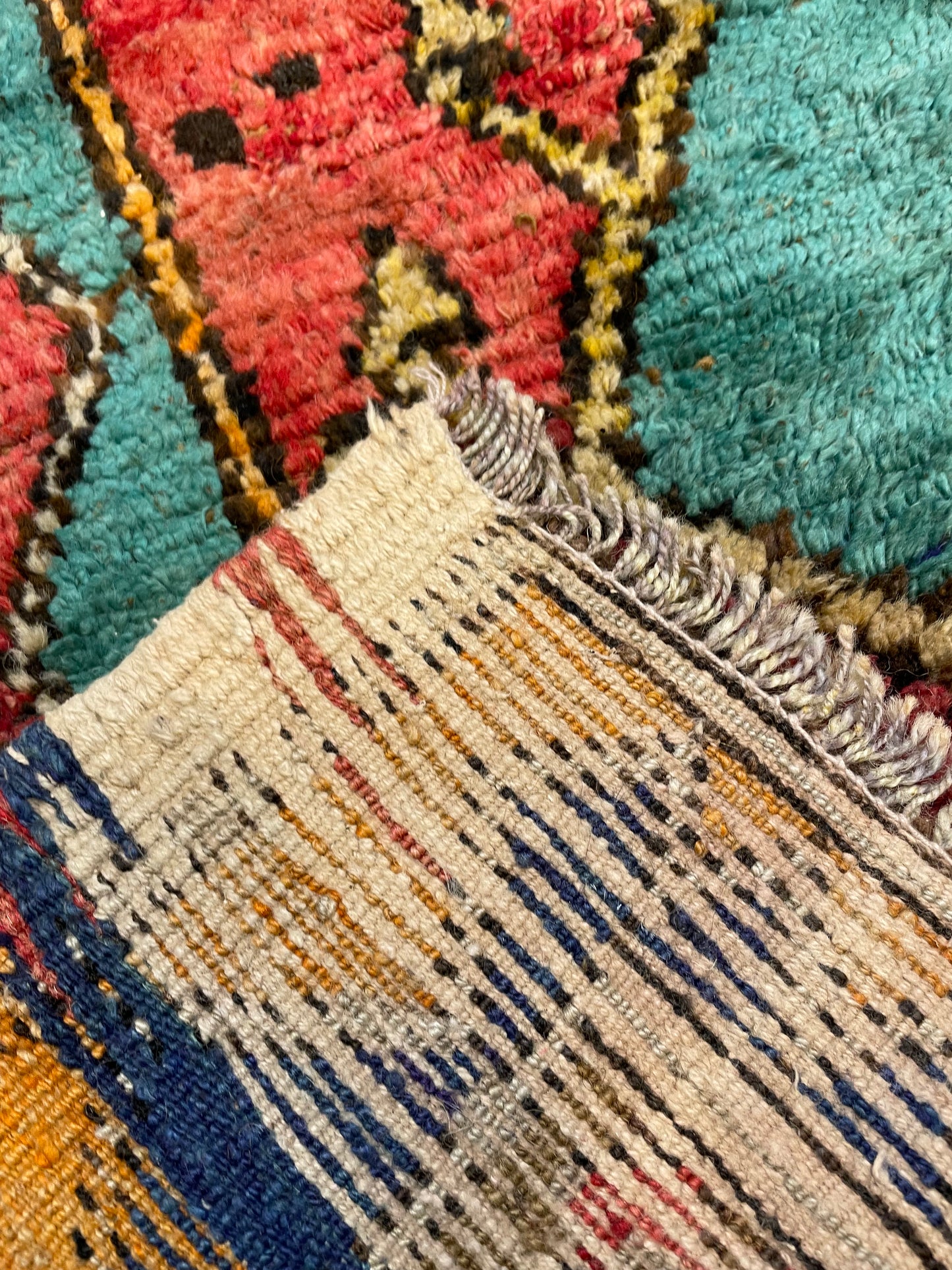 Hand-Knotted Wool Runner Turkish Oushak 4'3" x 9'5"