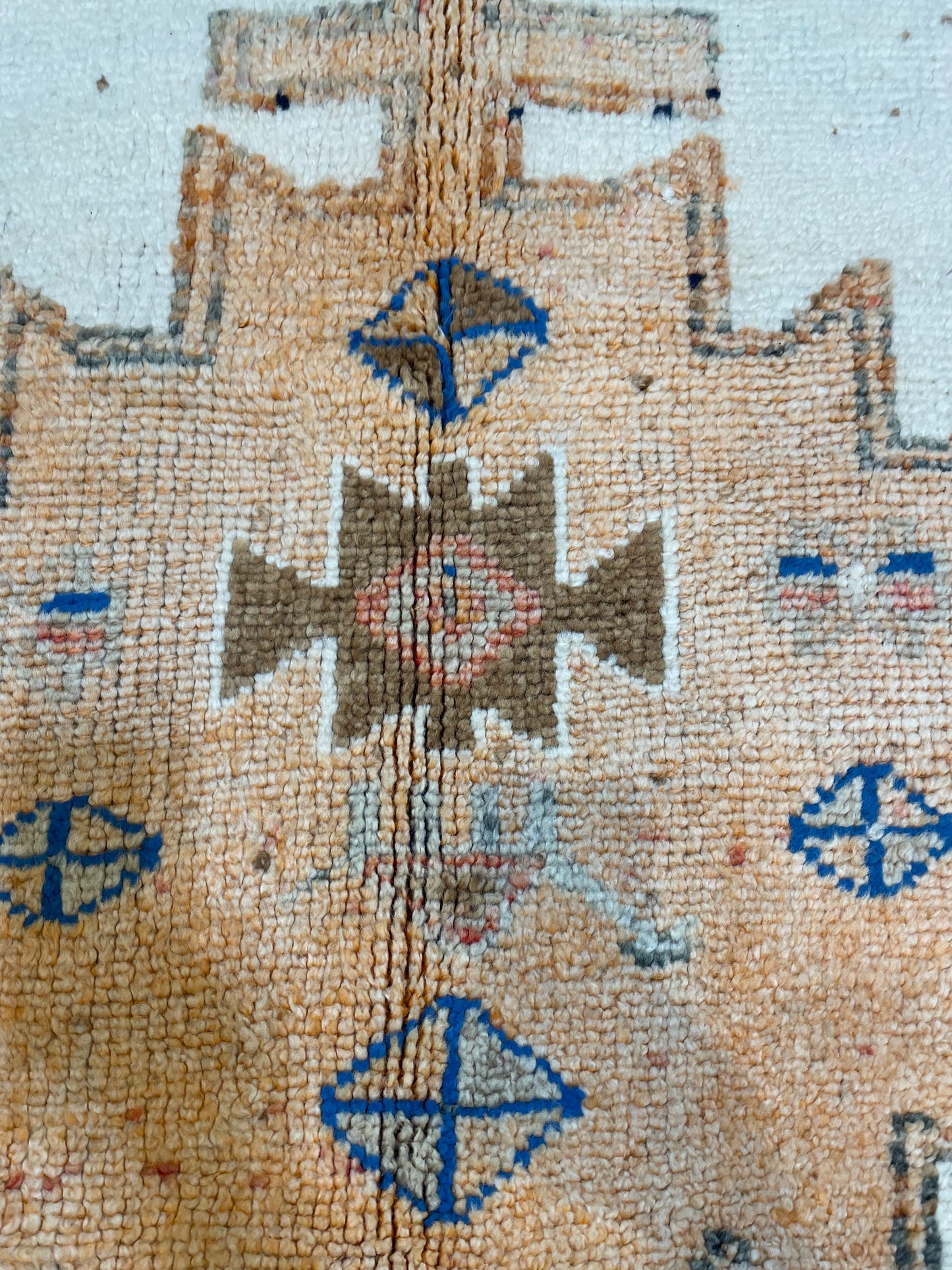 Hand-Knotted Wool Runner Turkish Oushak 3'10" x 11'4"