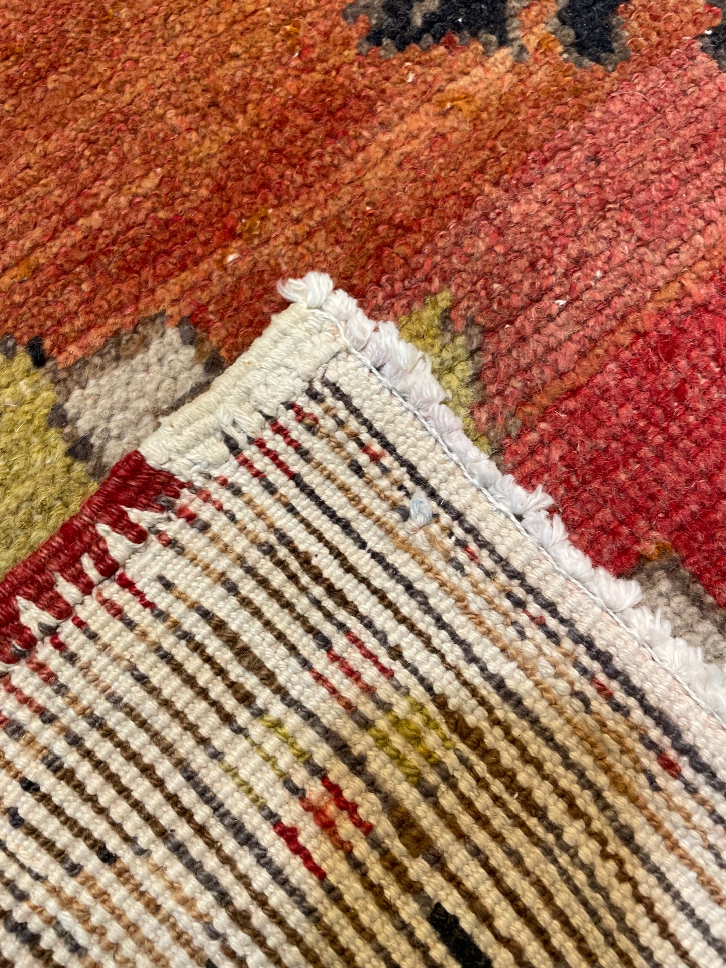 Hand-Knotted Wool Runner Turkish Oushak 5' x 10'5"