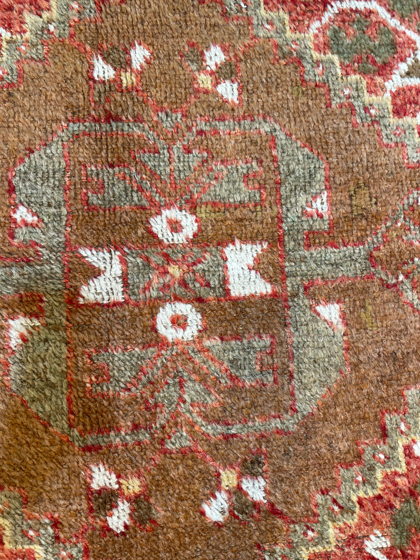 Hand-Knotted Wool Runner Turkish Oushak 4'4" x 10'10"