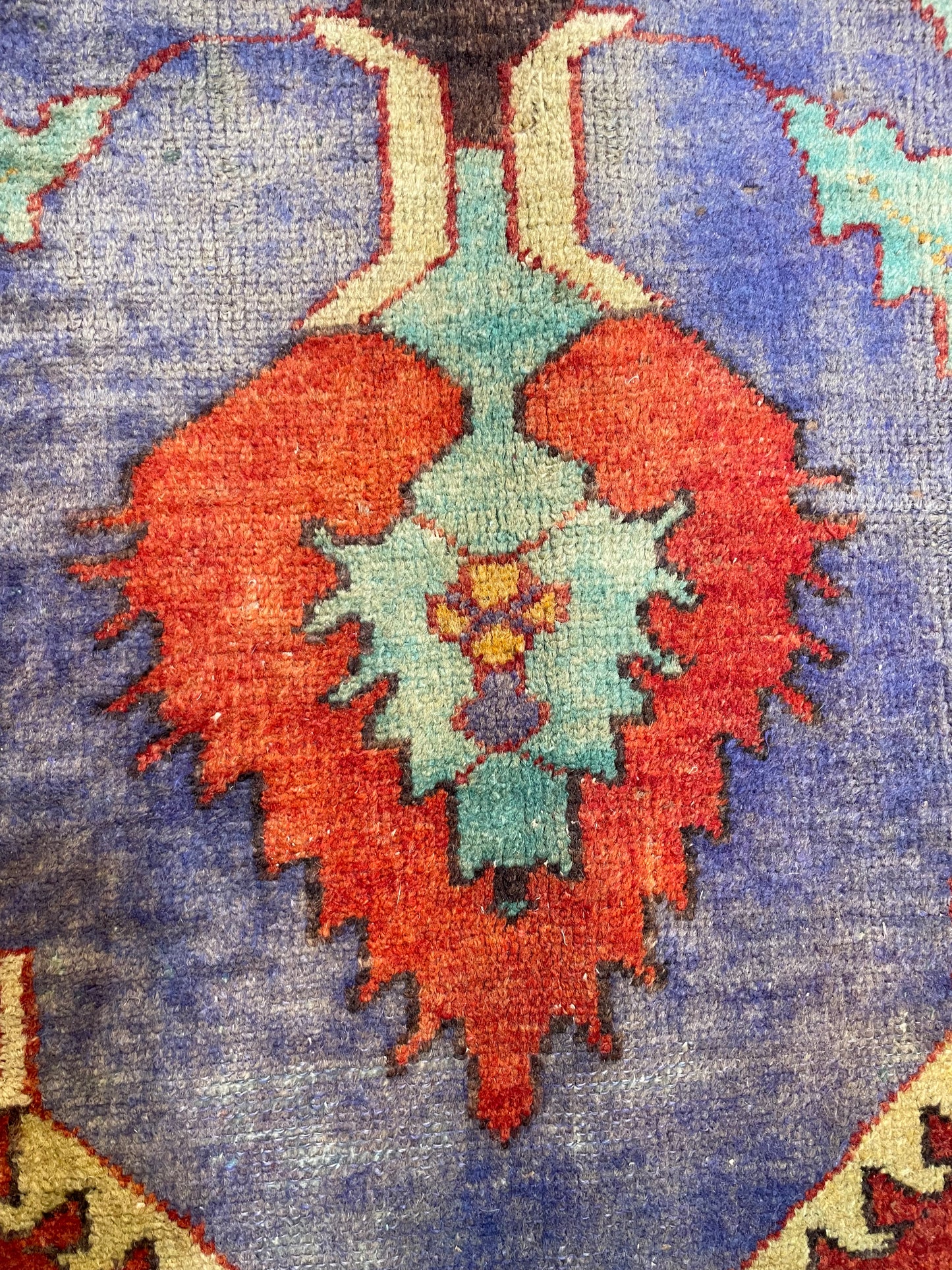 Hand-Knotted Wool Runner Turkish Oushak 5'6" x 10'11"