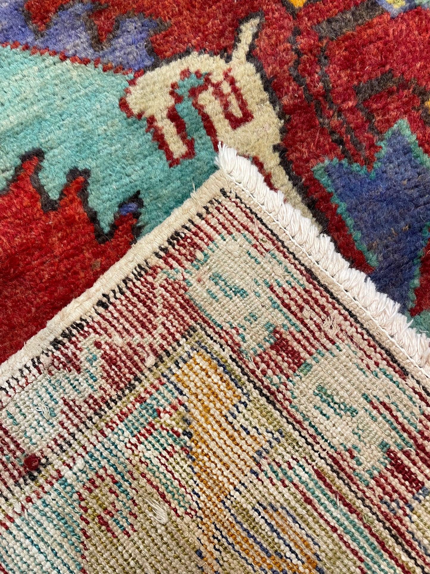 Hand-Knotted Wool Runner Turkish Oushak 5'6" x 10'11"
