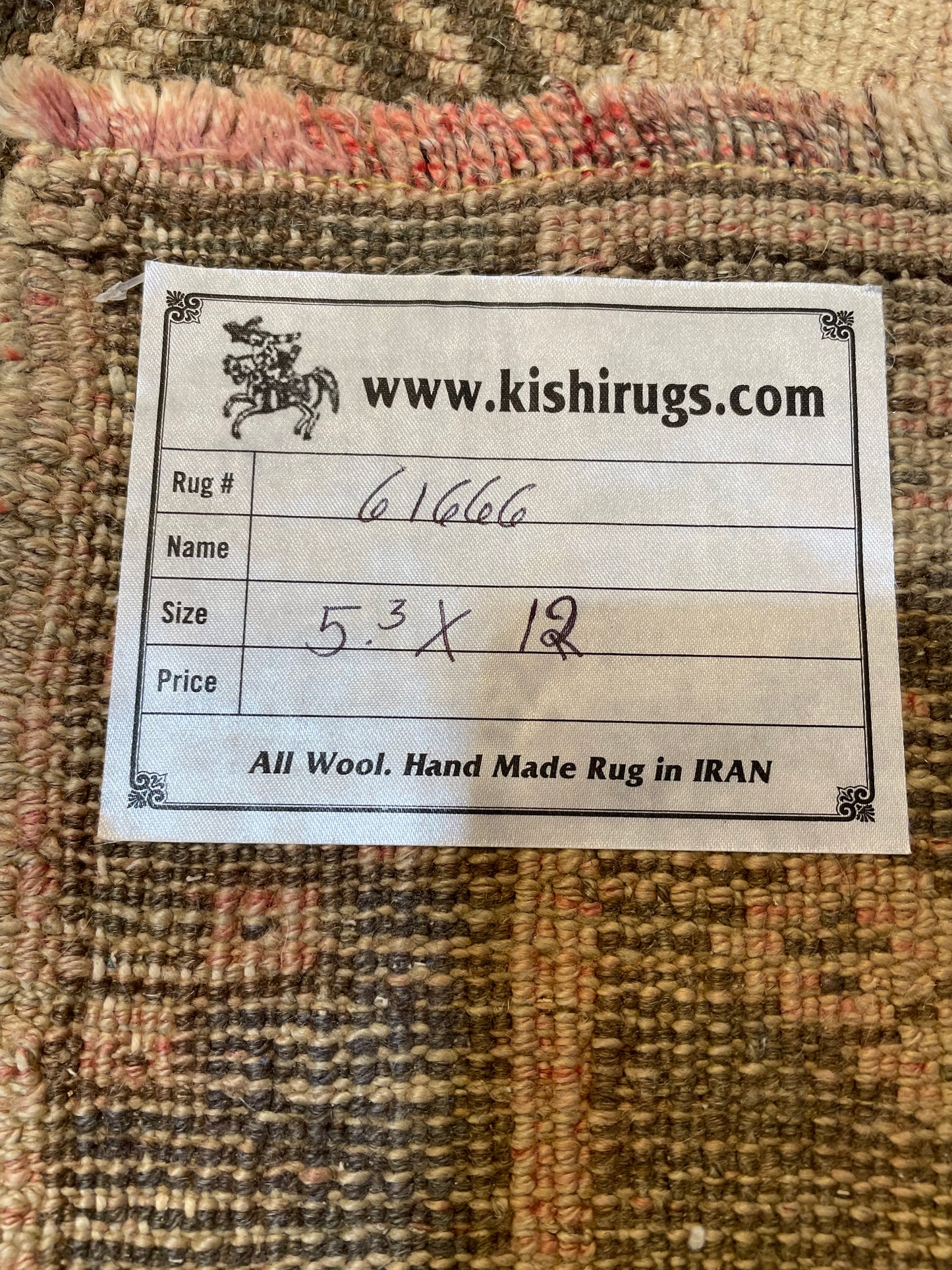 Hand-Knotted Wool Runner Turkish Oushak 5'3" x 12'