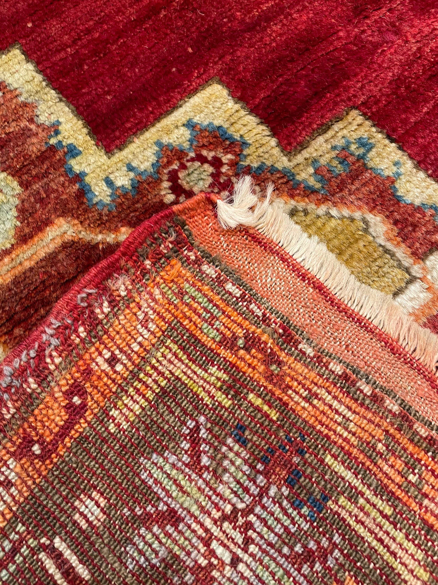 Hand-Knotted Wool Area Rug Turkish Oushak 4'10" x 7'10"