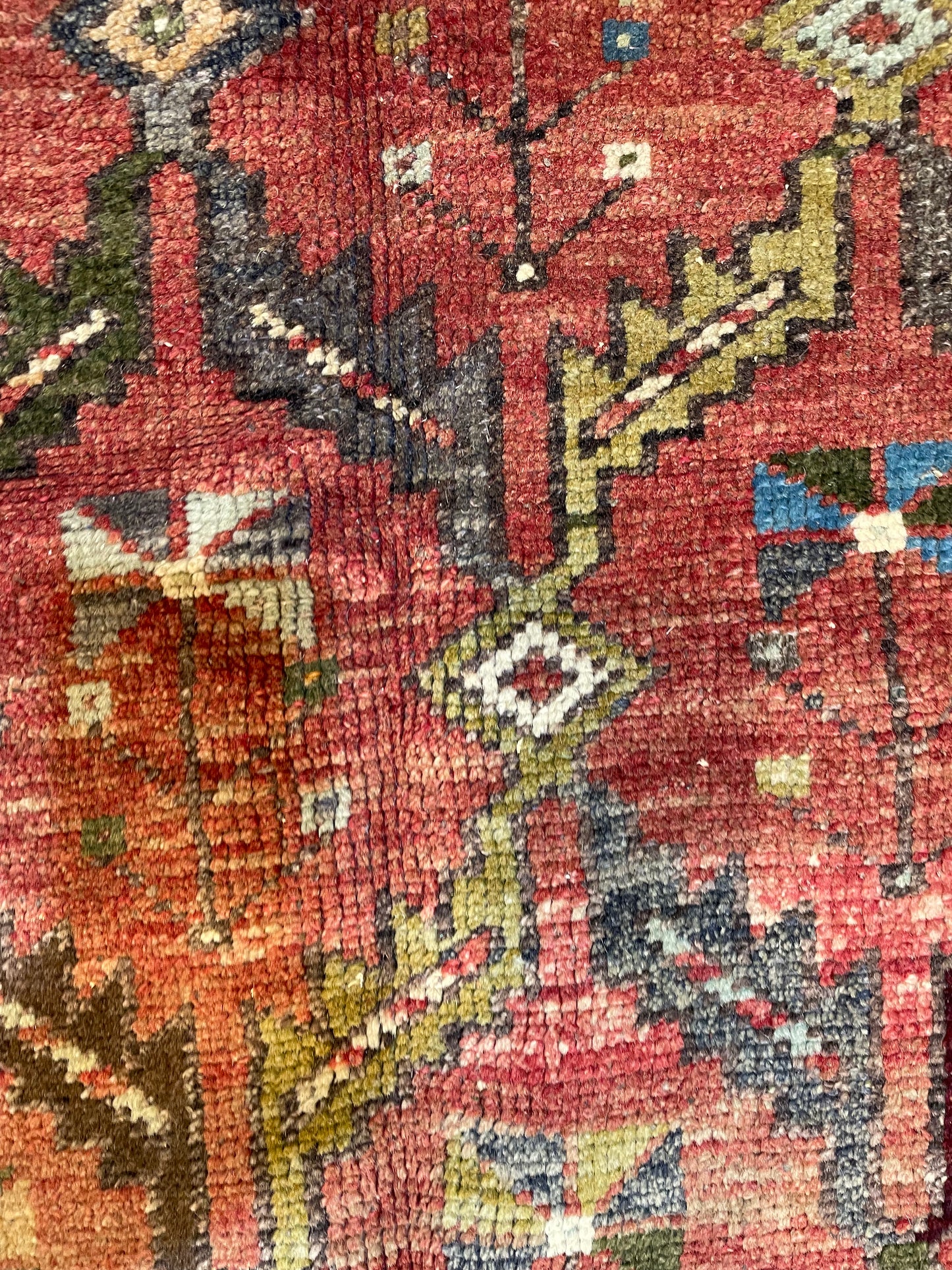 Hand-Knotted Wool Runner Turkish Oushak 4'9" x 10'11"