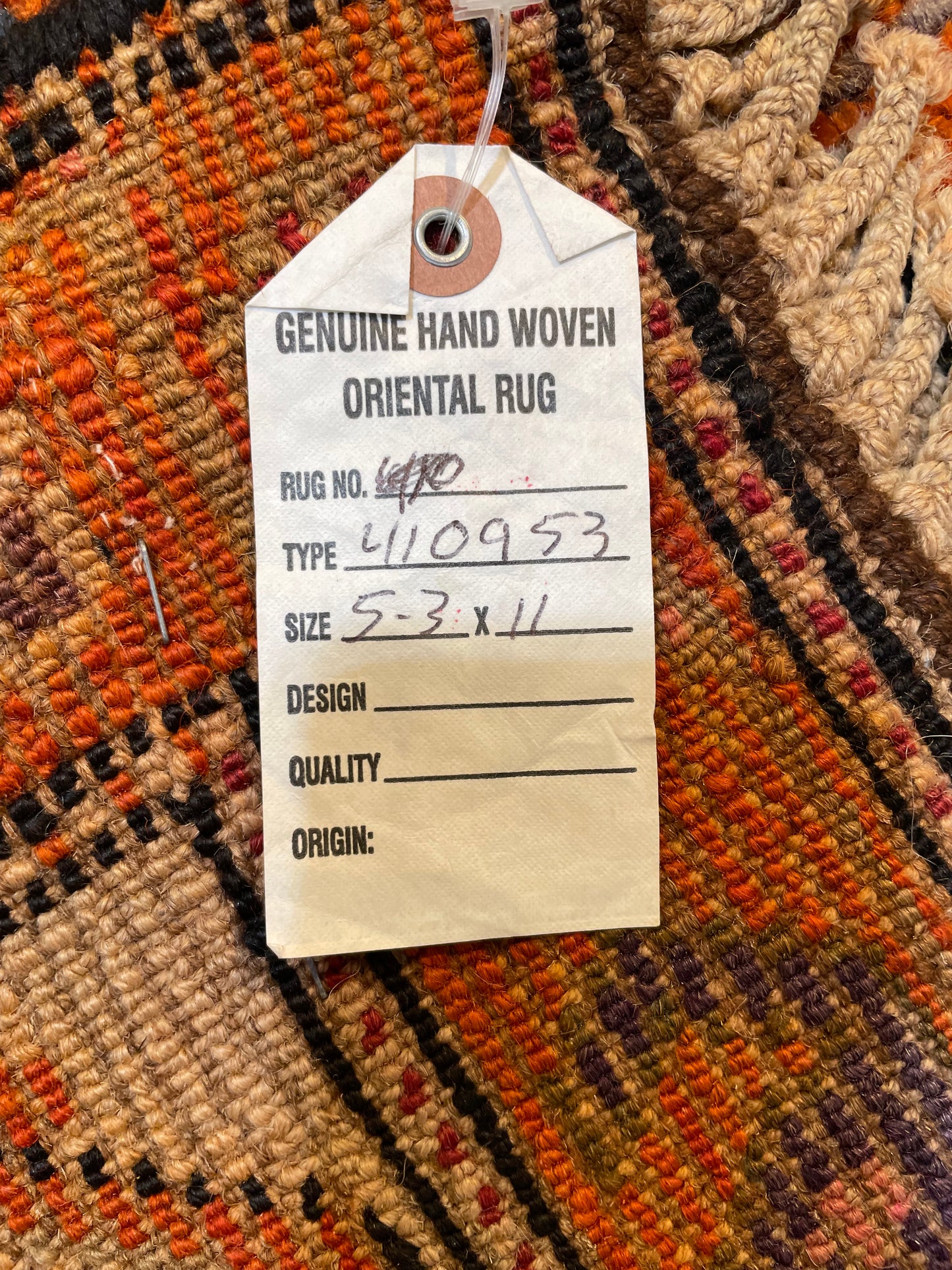 Hand-Knotted Wool Runner Antique Turkish Oushak 5'3" x 11'