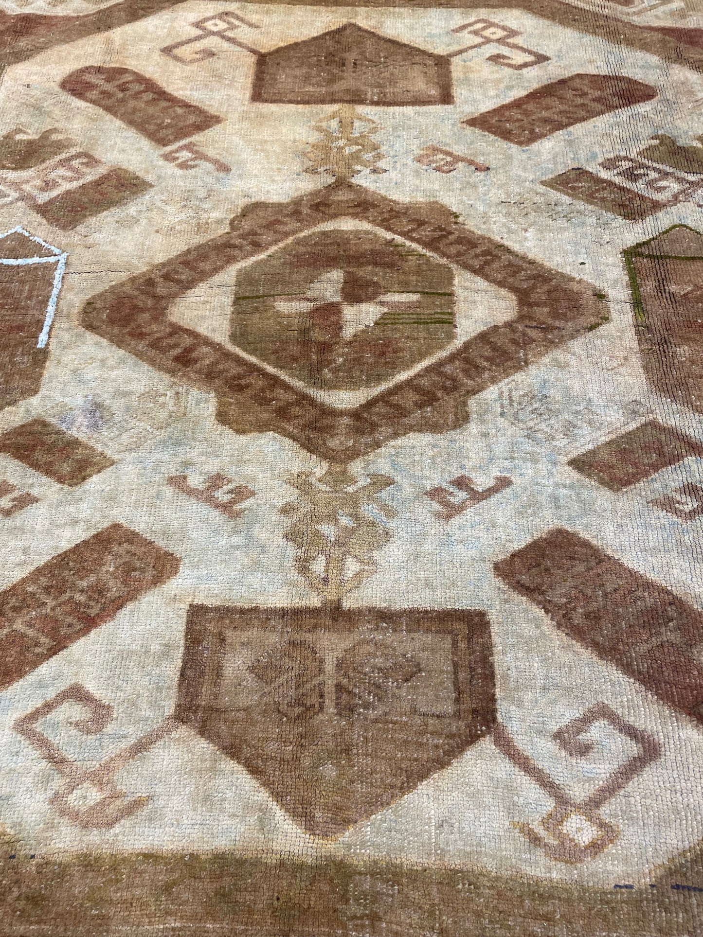 Hand-Knotted Wool Area Rug Turkish Oushak 6'10" x 9'10"