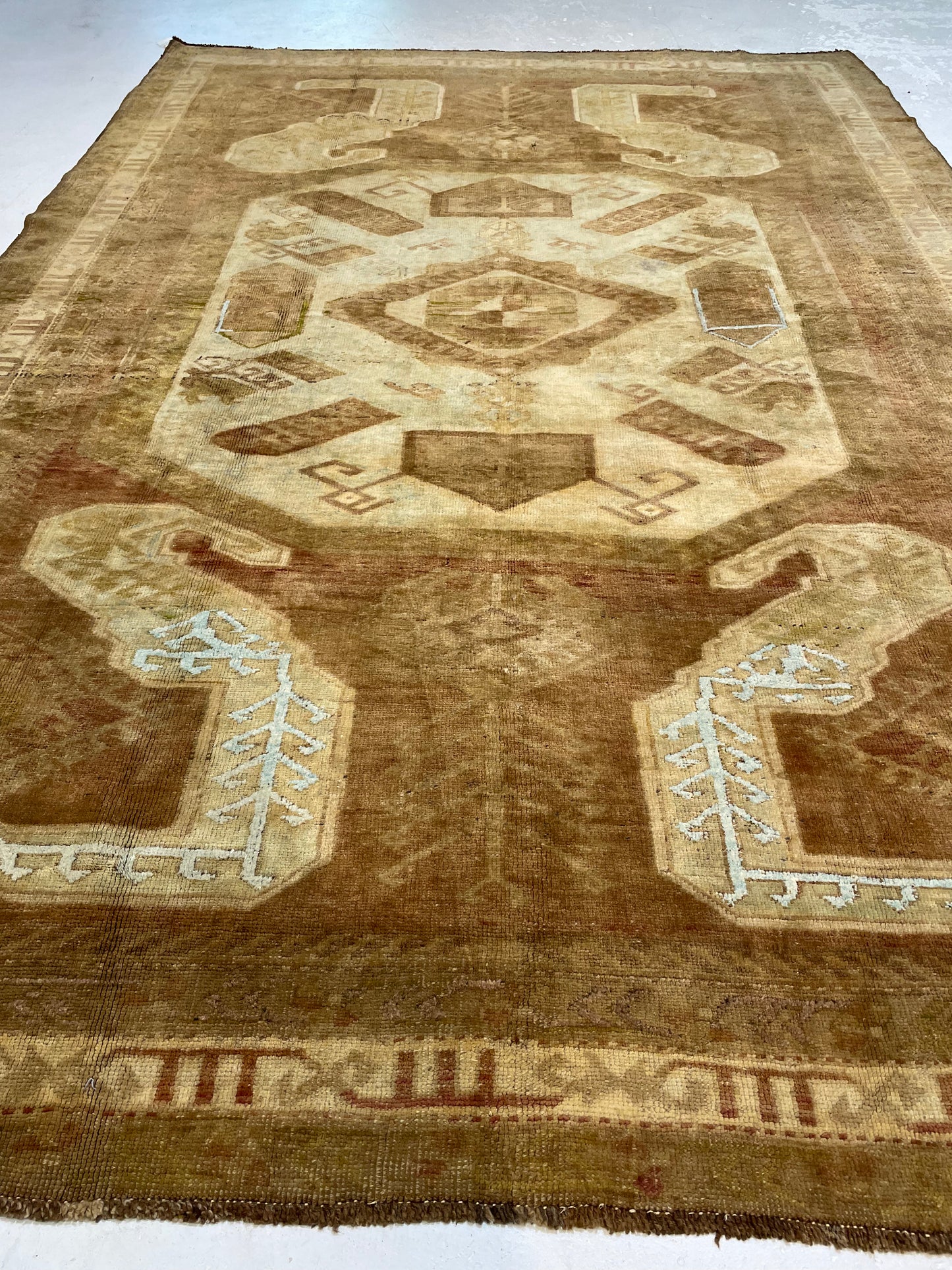 Hand-Knotted Wool Area Rug Turkish Oushak 6'10" x 9'10"