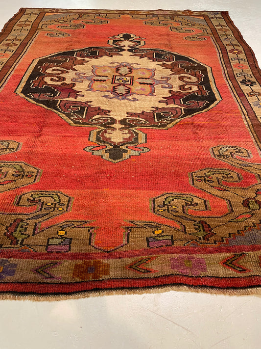Hand-Knotted Wool Area Rug Turkish Oushak 7'2" x 9'10"
