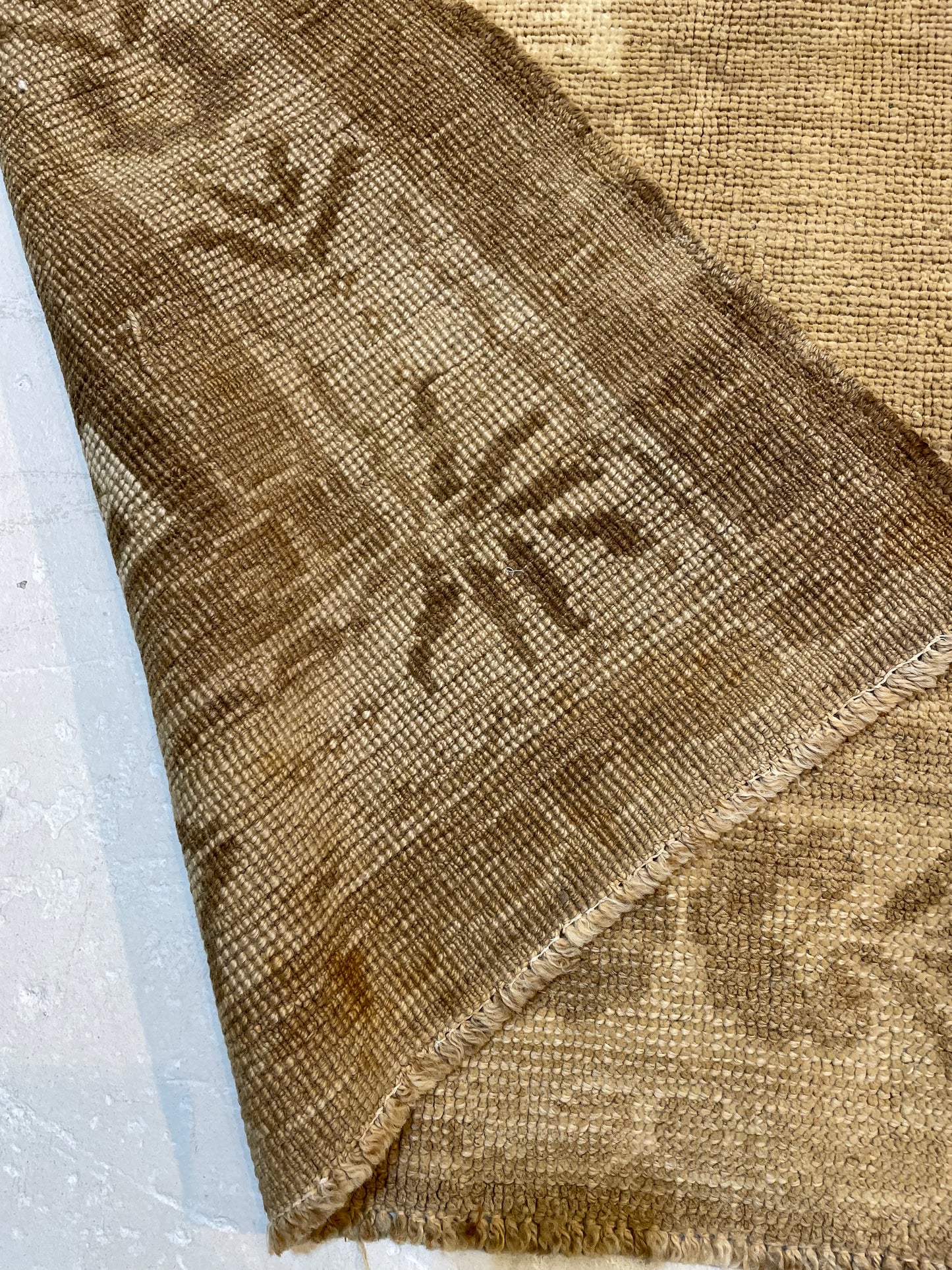 Hand-Knotted Wool Area Rug Turkish Oushak 6'5" x 8'10"