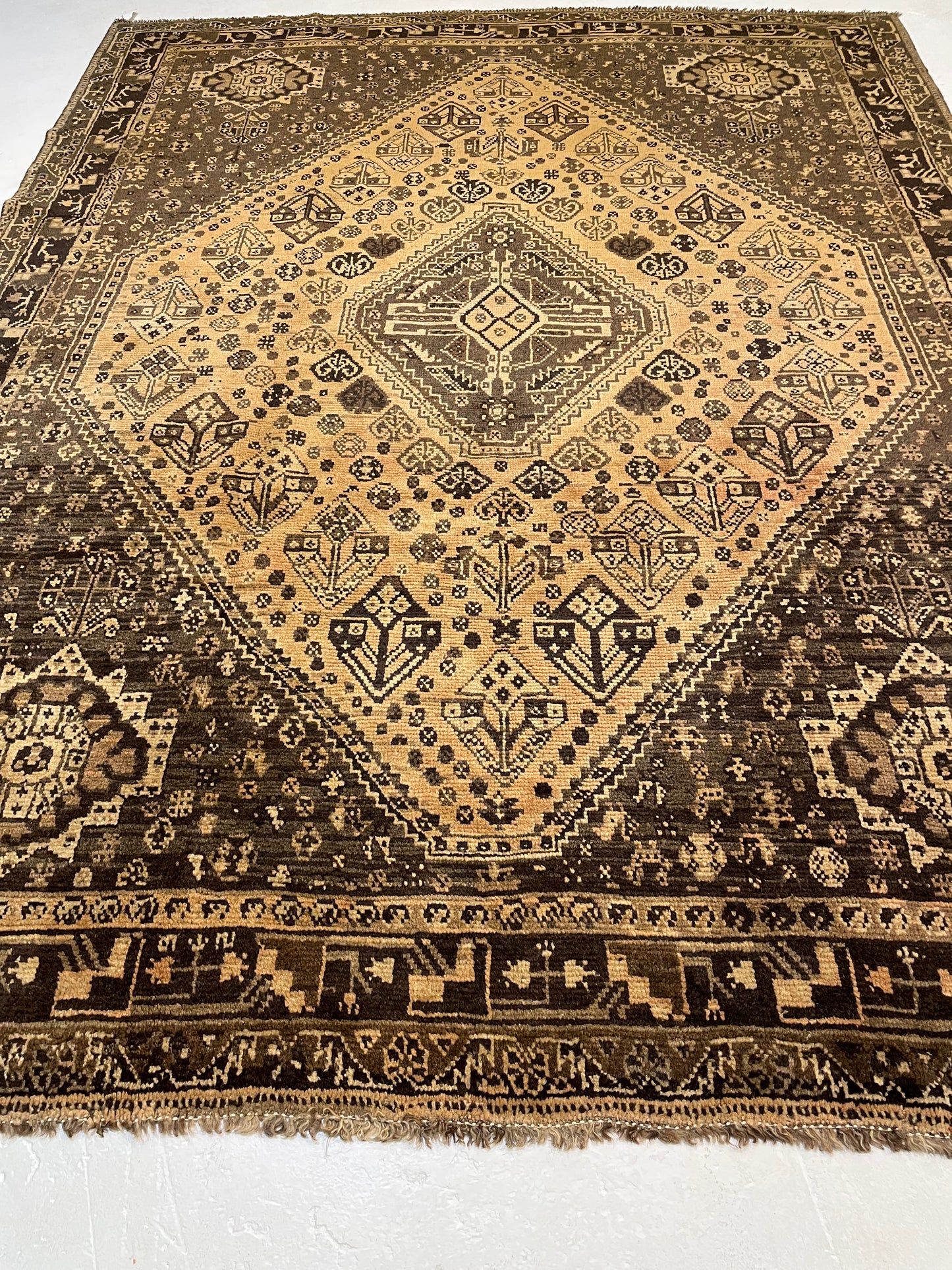Hand-Knotted Wool Area Rug Turkish Oushak 7'2" x 9'5"