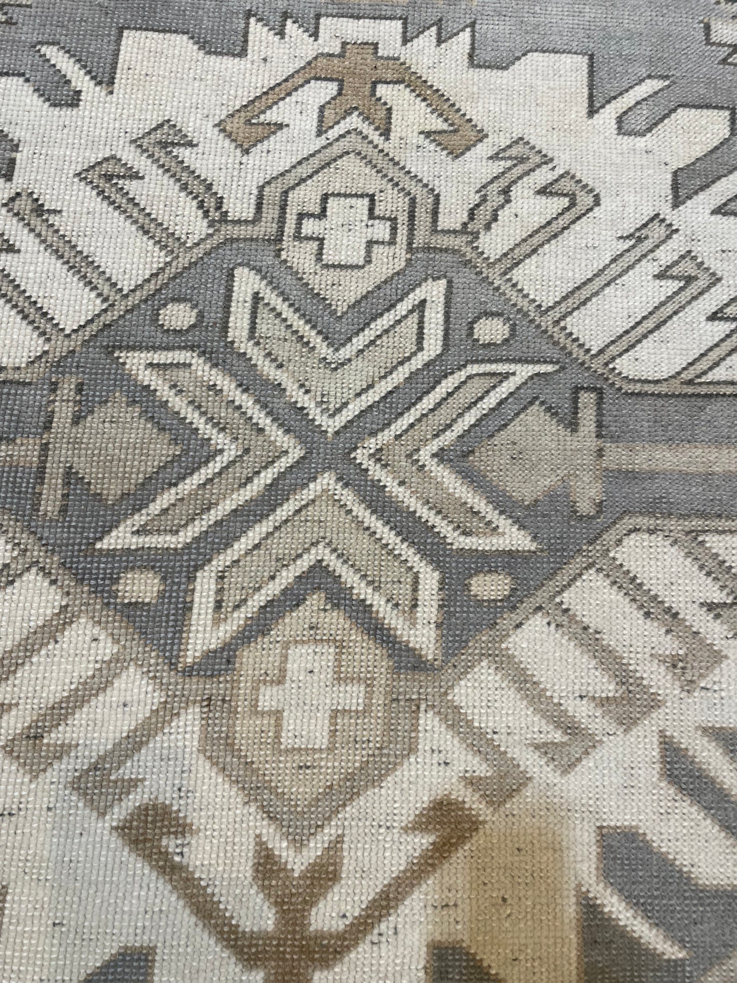 Hand-Knotted Wool Area Rug Turkish Oushak 7'5" x 11'