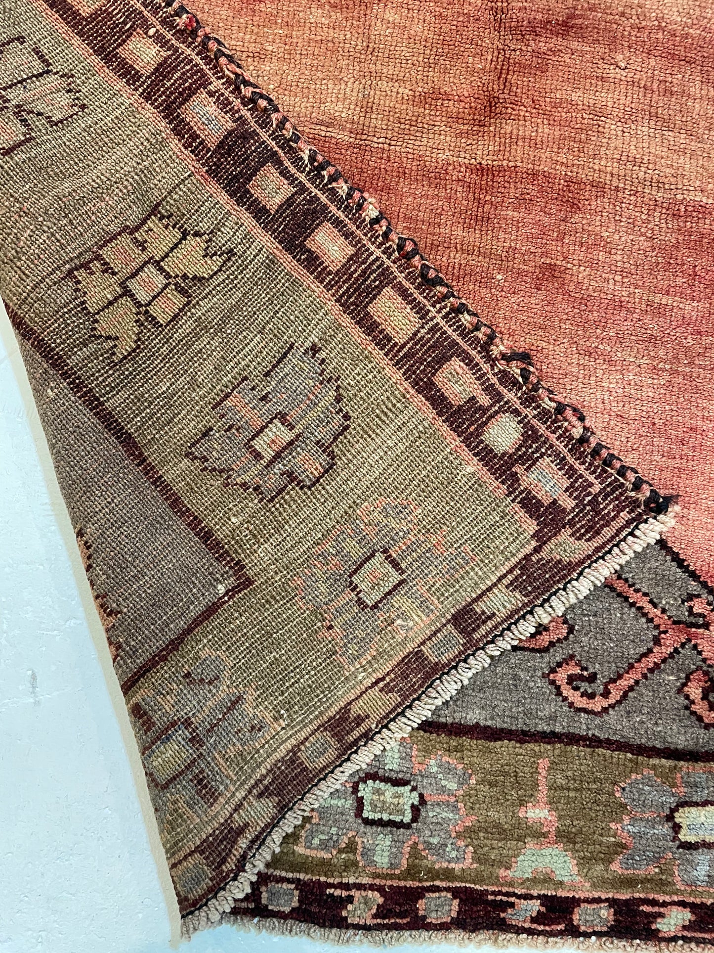 Hand-Knotted Wool Gallery Size Turkish Oushak 6'2" x 12'1"