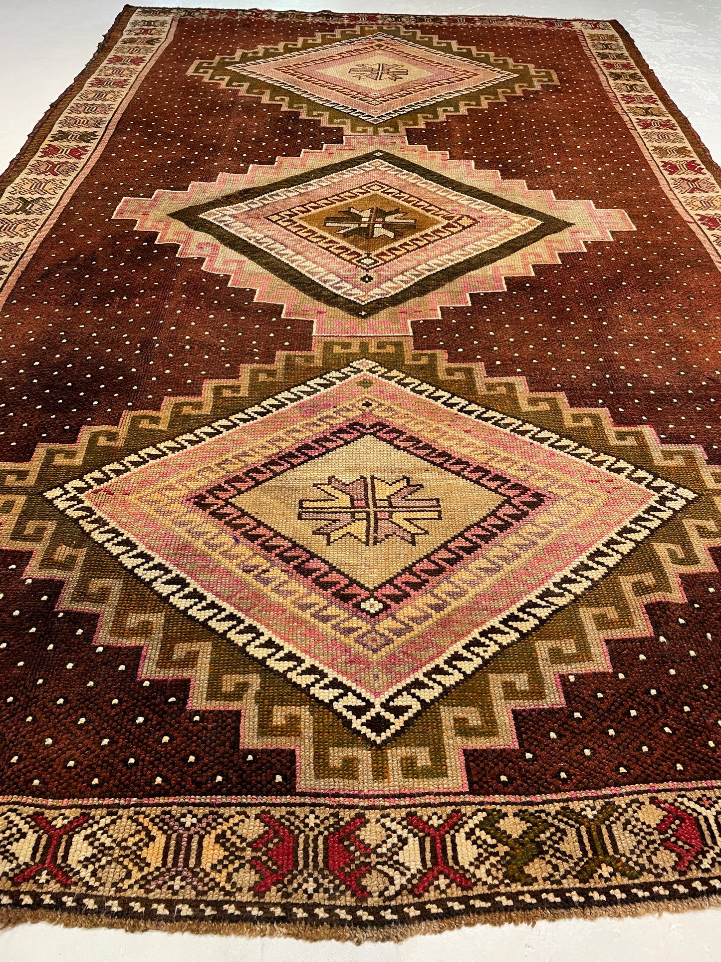 Hand-Knotted Wool Area Rug Turkish Oushak 7'7" x 12'2"