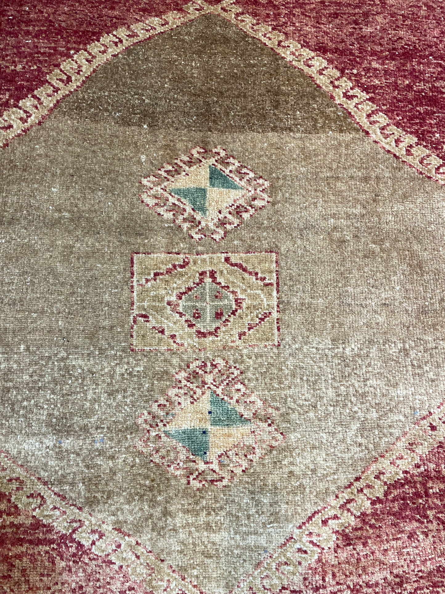 Hand-Knotted Wool Rug Turkish Oushak 7'5" x 10'2"