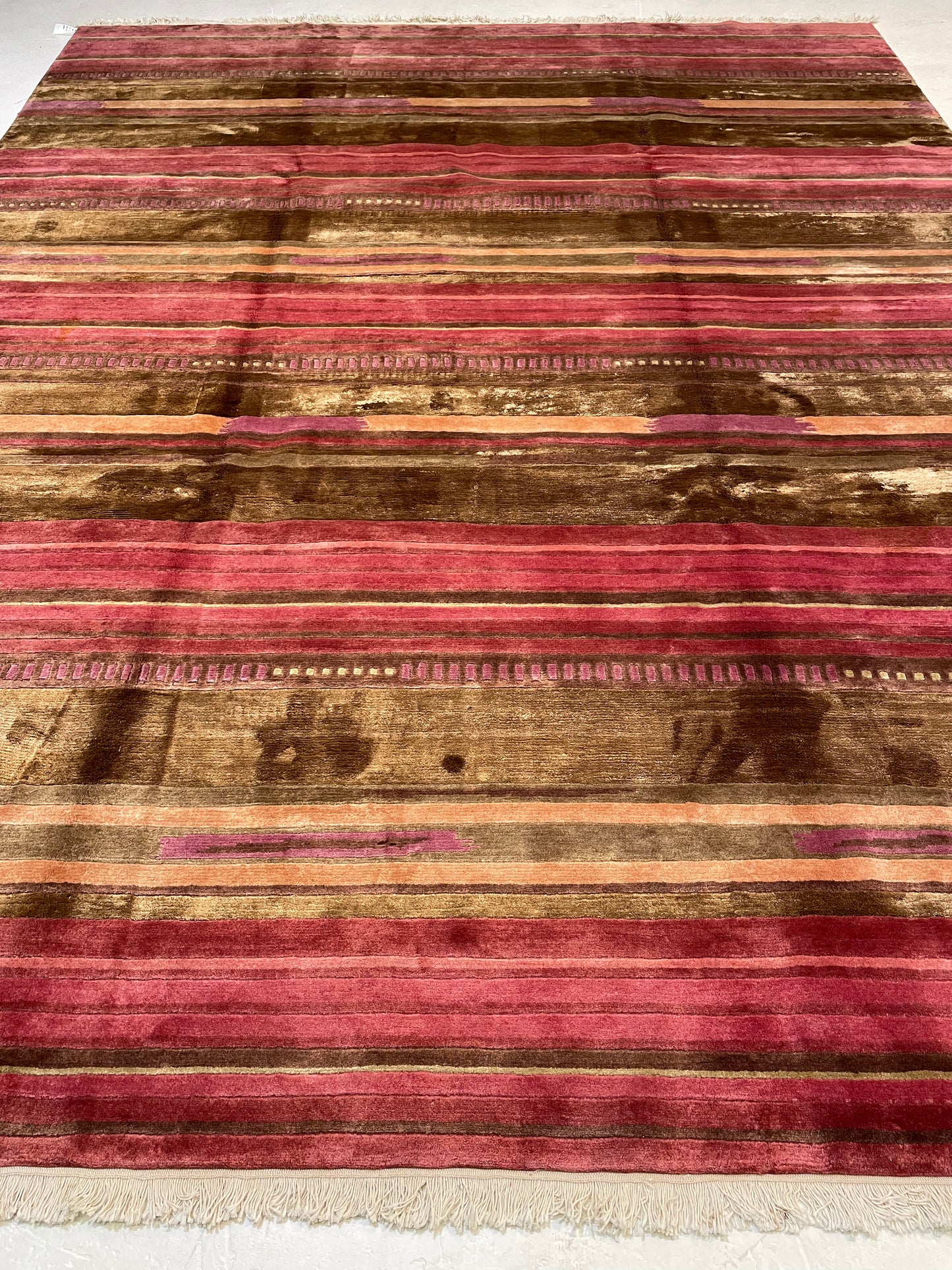 Hand-Knotted Wool Rug Turkish Oushak 9' x 11'9"