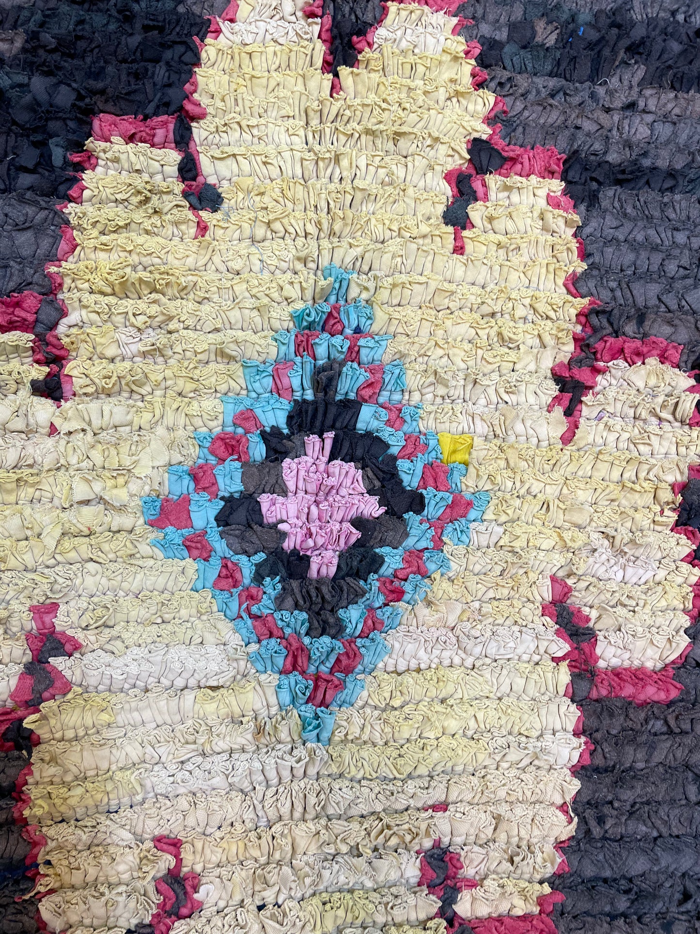 Hand-Knotted Wool Rug Moroccan 4'3" x 9'8"