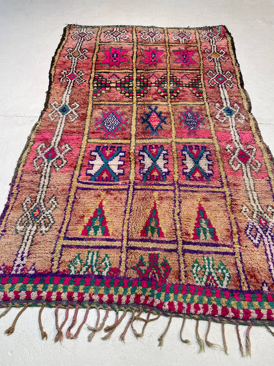 Hand-Knotted Wool Rug Moroccan 5' x 8'3"